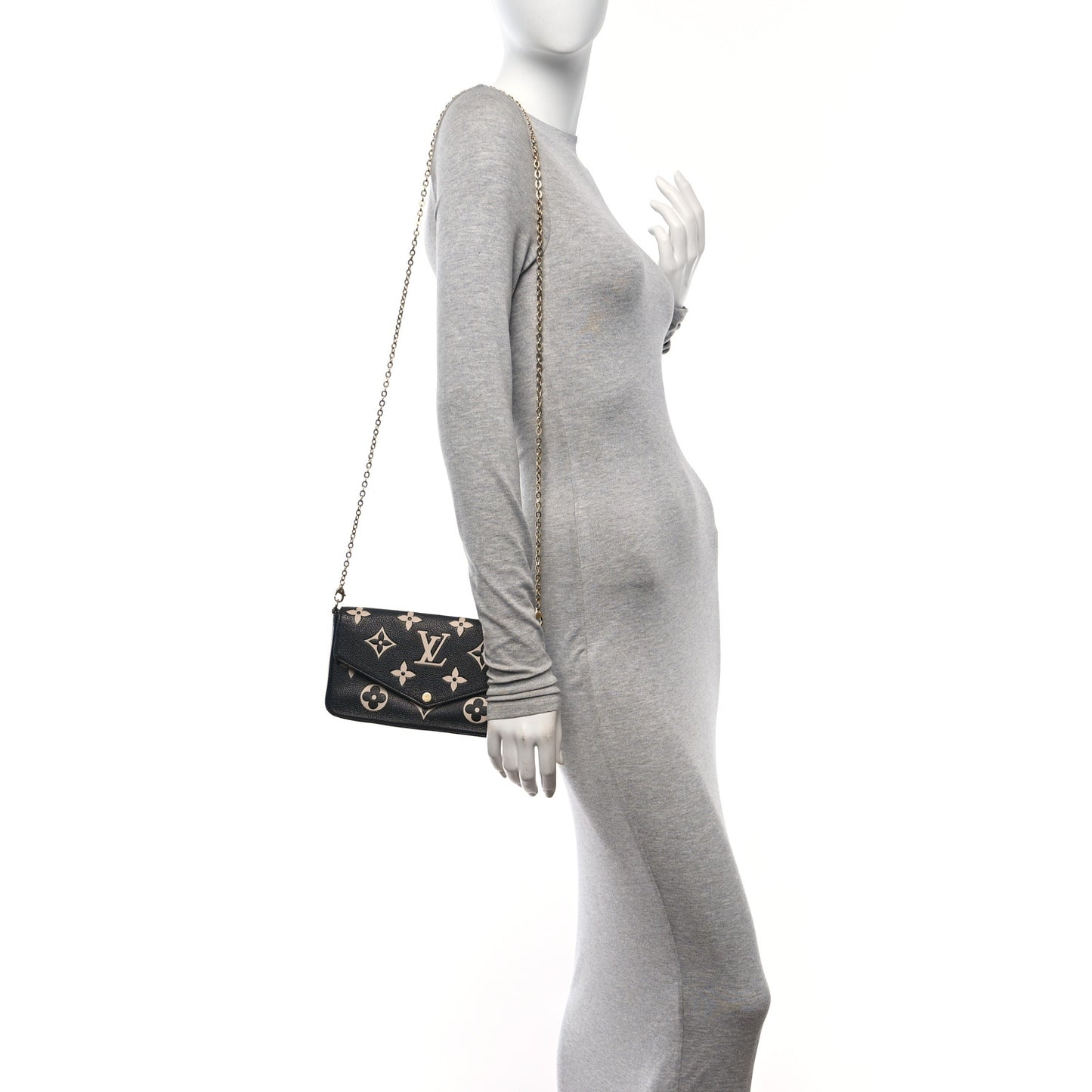 Empreinte Monogram Giant Felicie Pochette Black Beige
