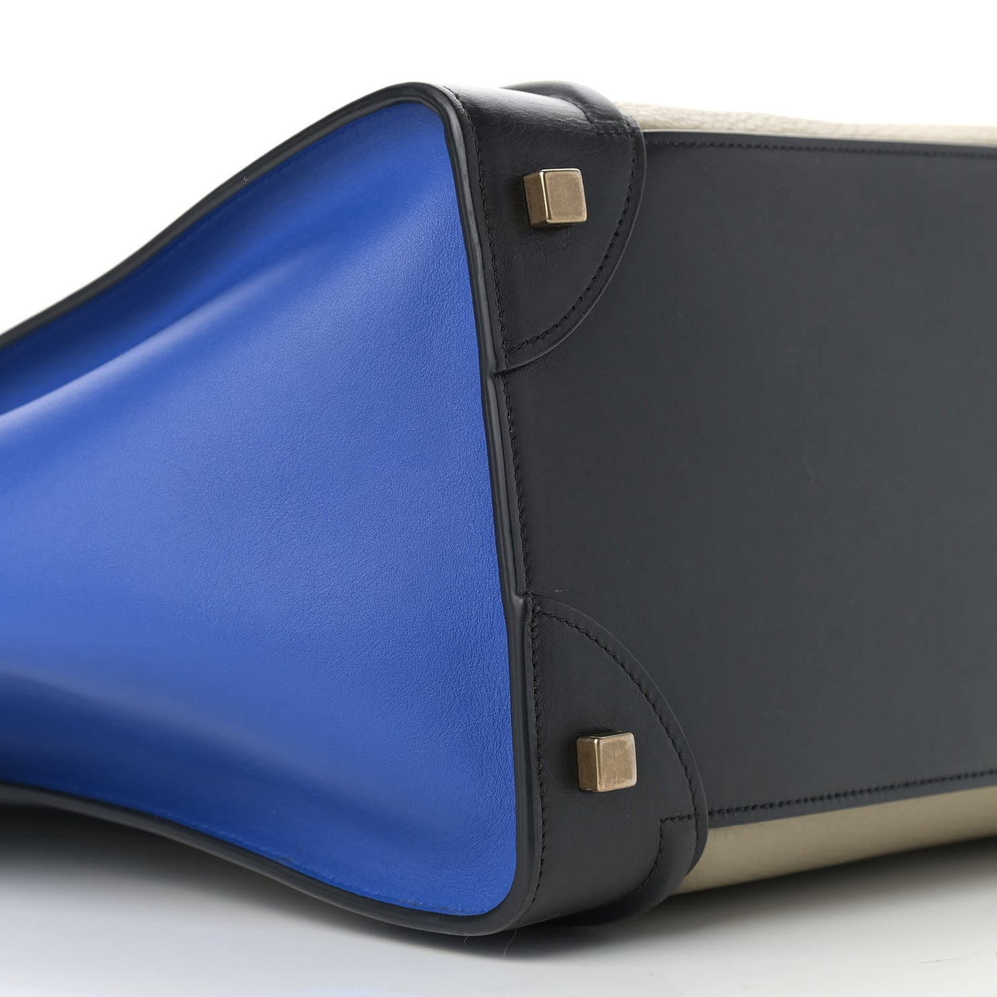Elephant Calfskin Mini Tri-Color Luggage Beige