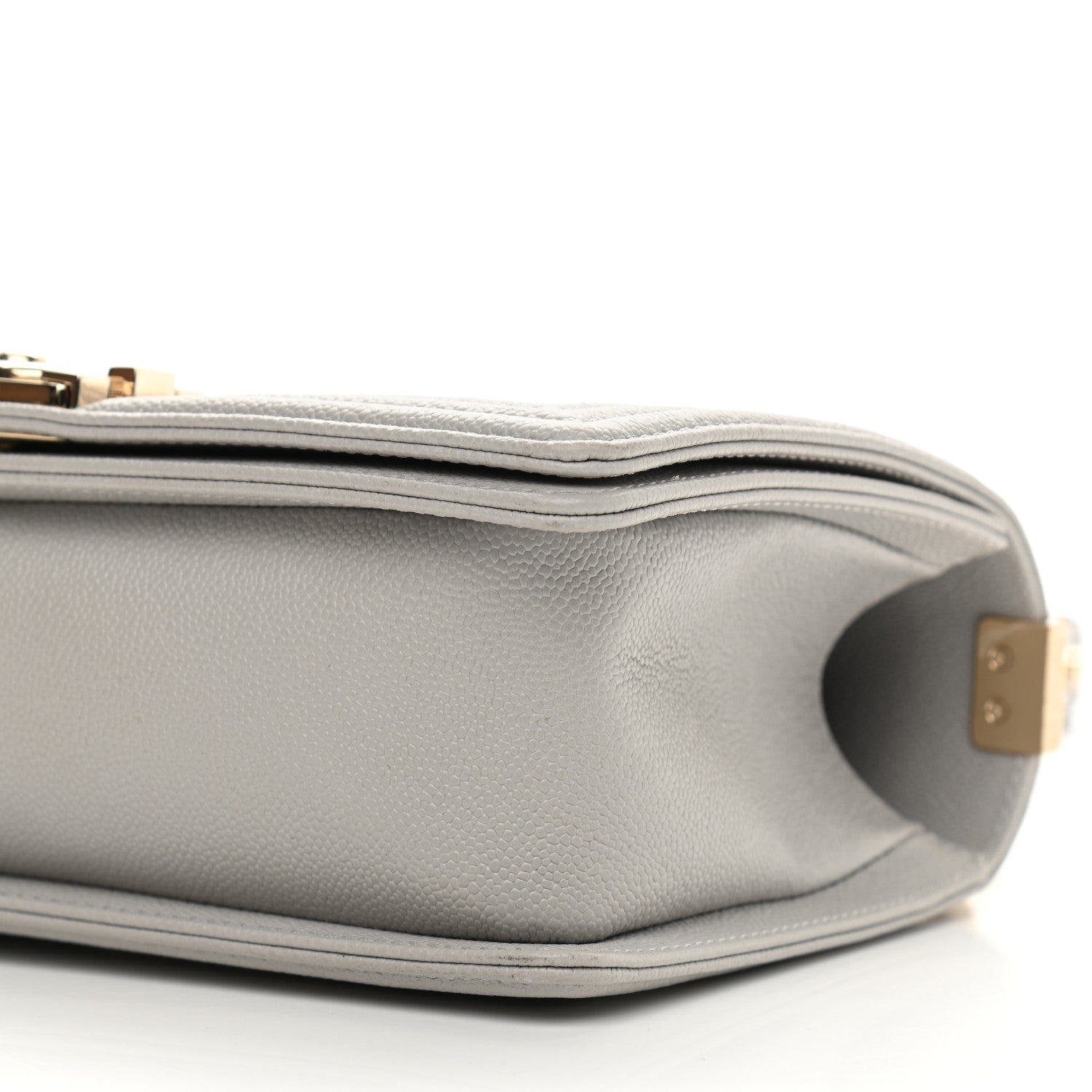 Chanel Caviar Quilted Medium Boy Flap Light Grey 10 of 11