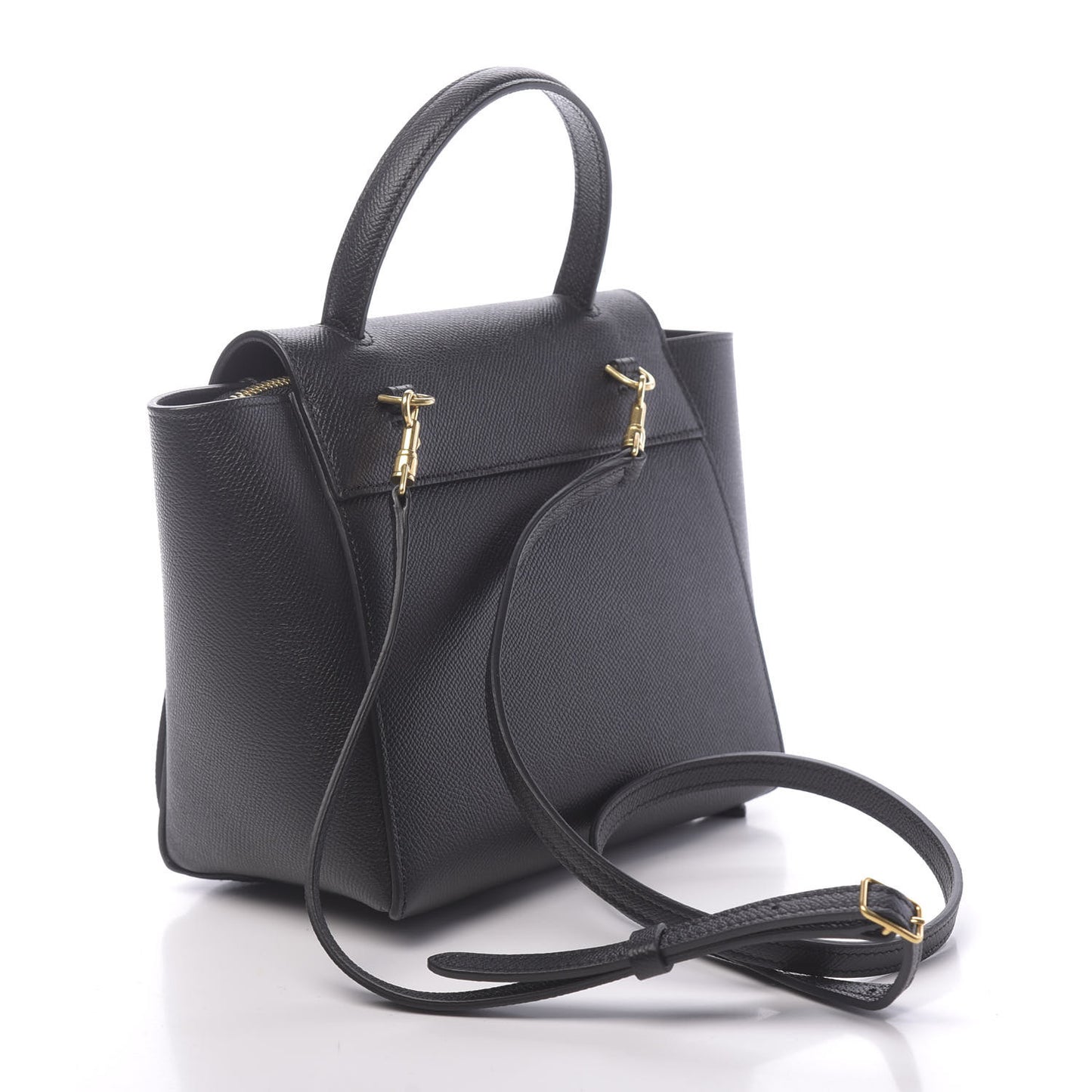 Grained Calfskin Nano Belt Bag Black