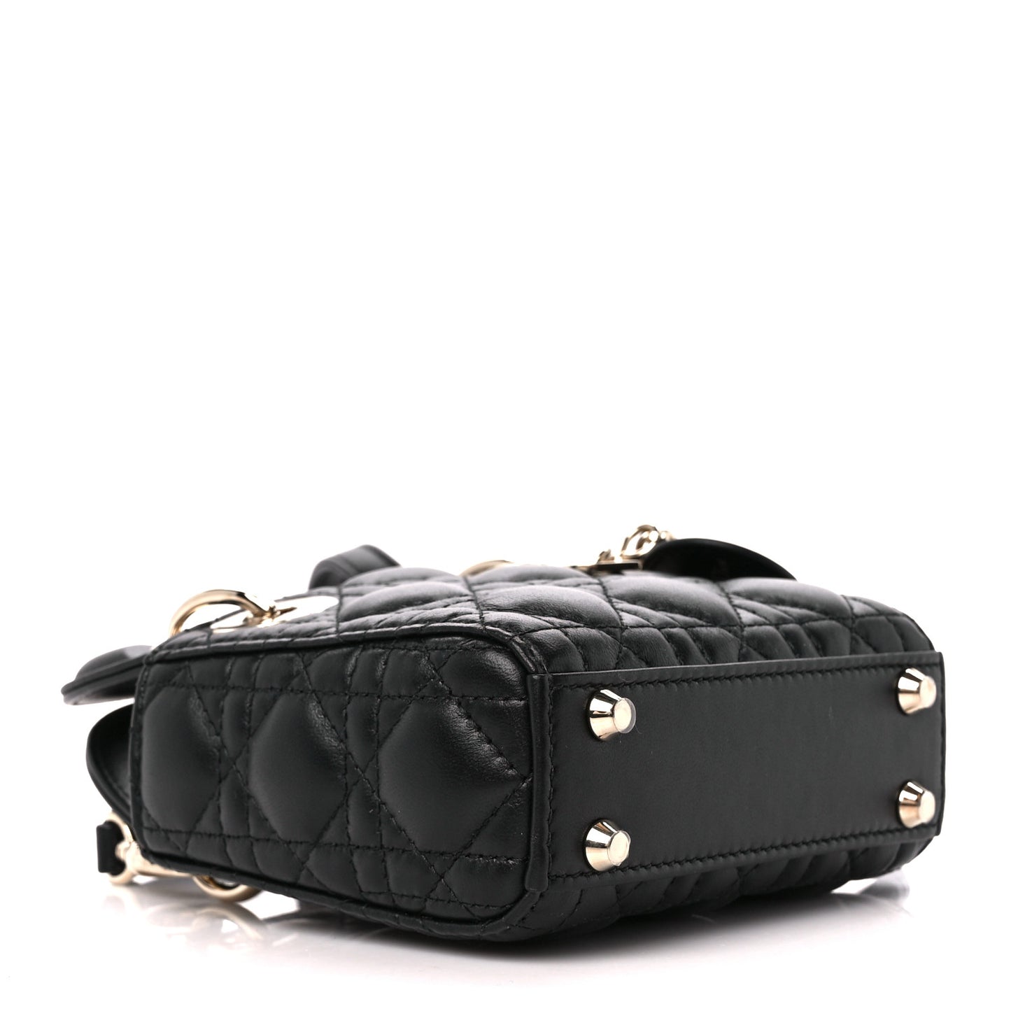 Lambskin Cannage Micro Lady Dior Black