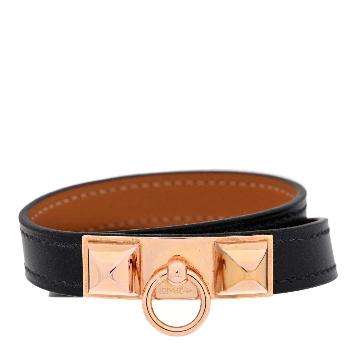 Hermes Box Rivale Double Tour Bracelet T2 Black 1 of 6