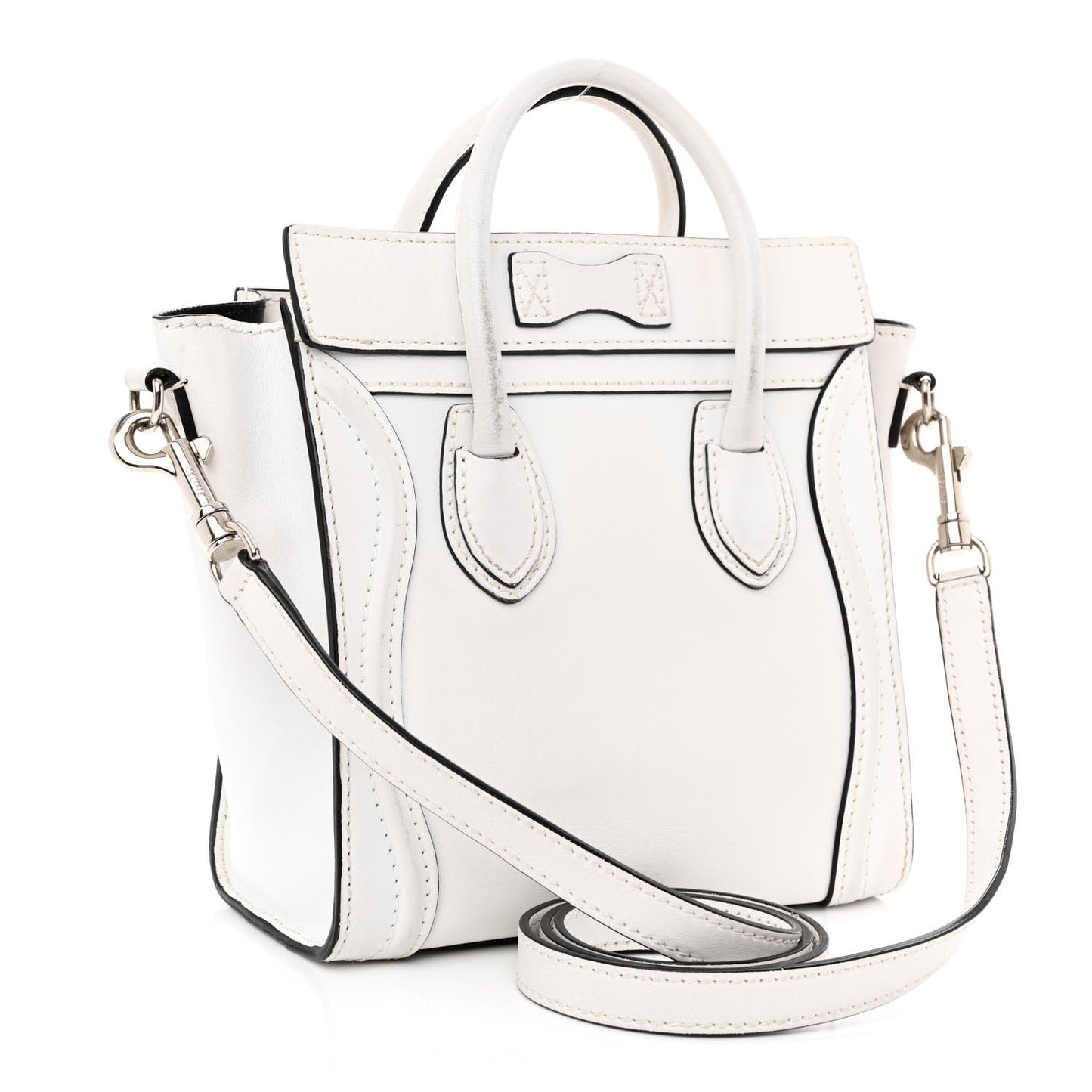 Smooth Calfskin Nano Luggage White