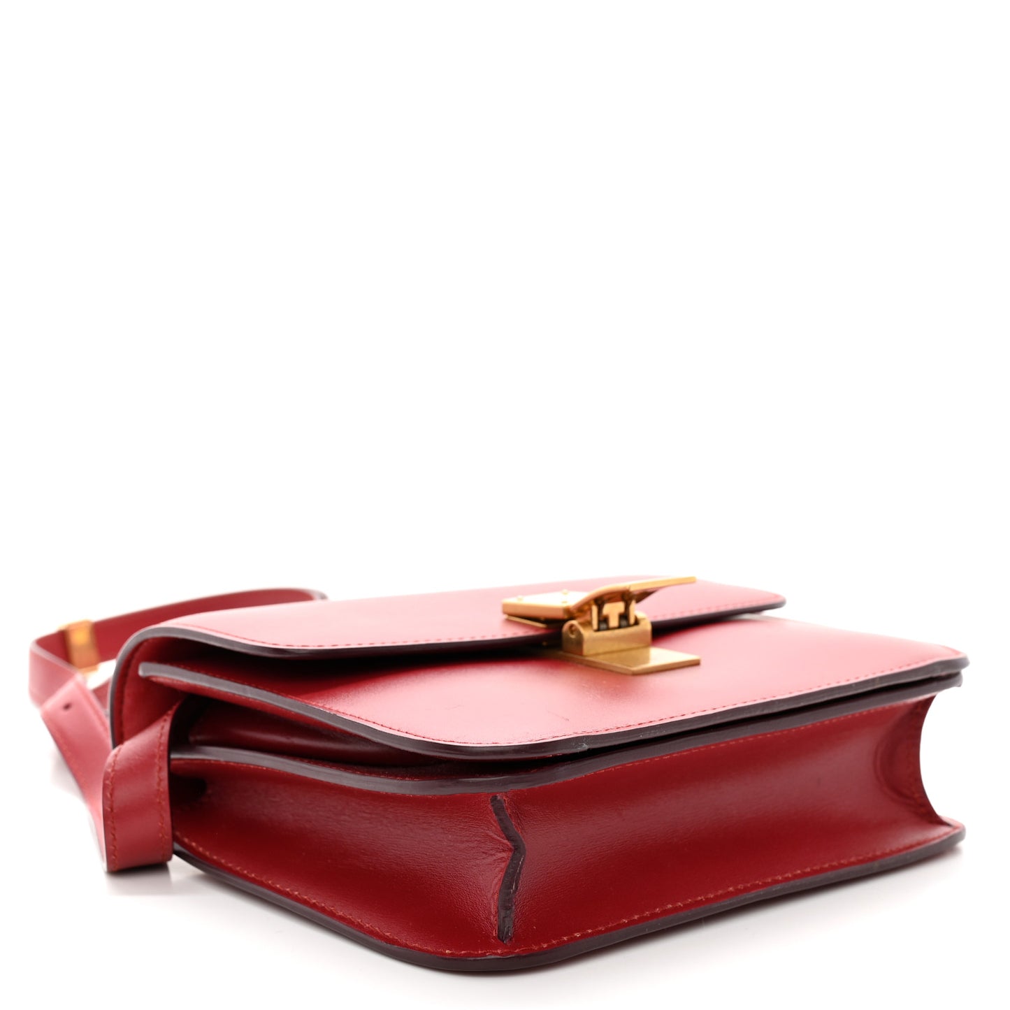 Box Calfskin Teen Classic Box Flap Bag Red