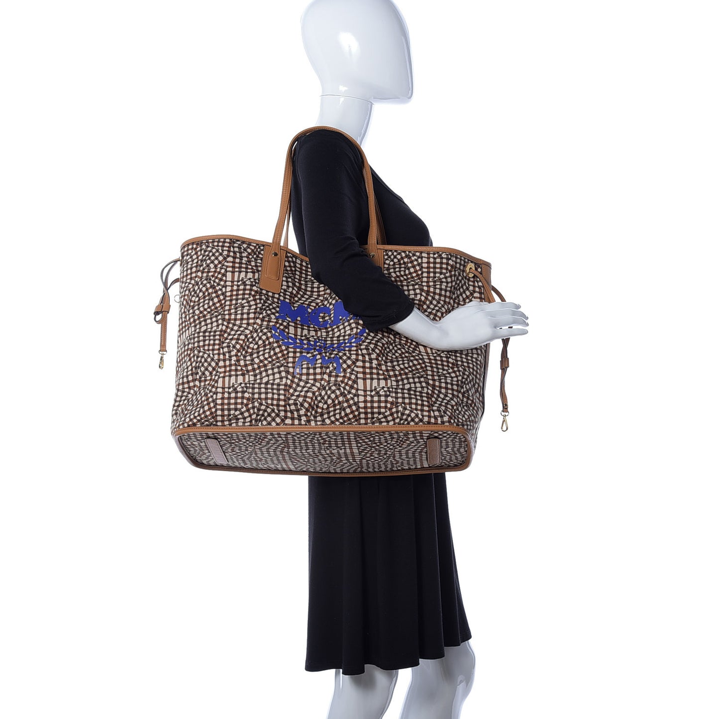 Visetos Large Liz Reversible Shopper Tote Cognac