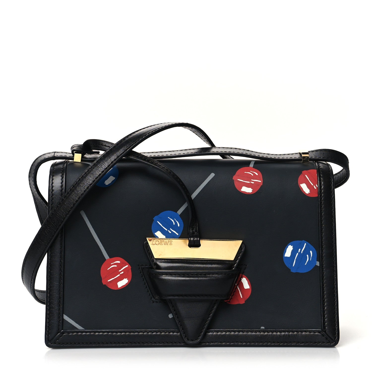 Loewe Calfskin Lollipop Small Barcelona Shoulder Bag Black 1 of 12