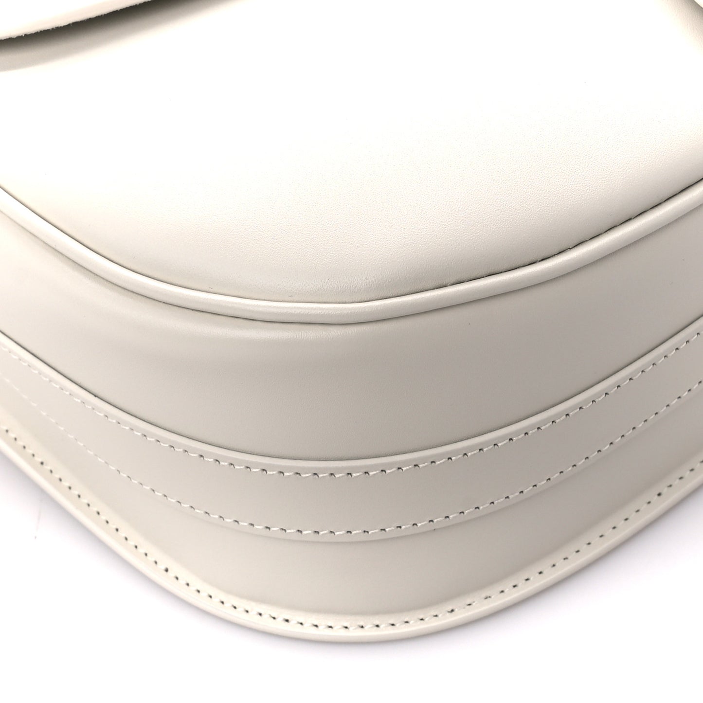 Box Calfskin Large Bobby Flap White