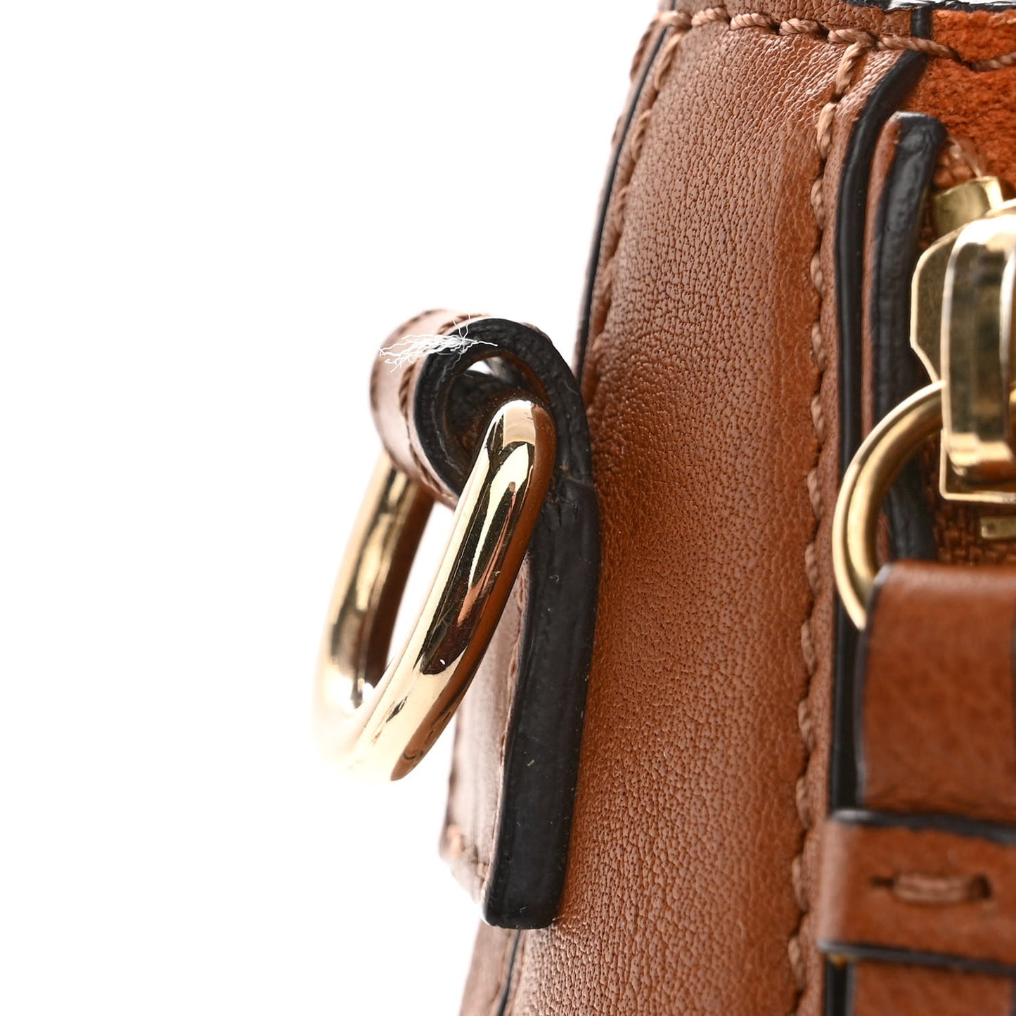 Suede Calfskin Medium Faye Backpack Tan