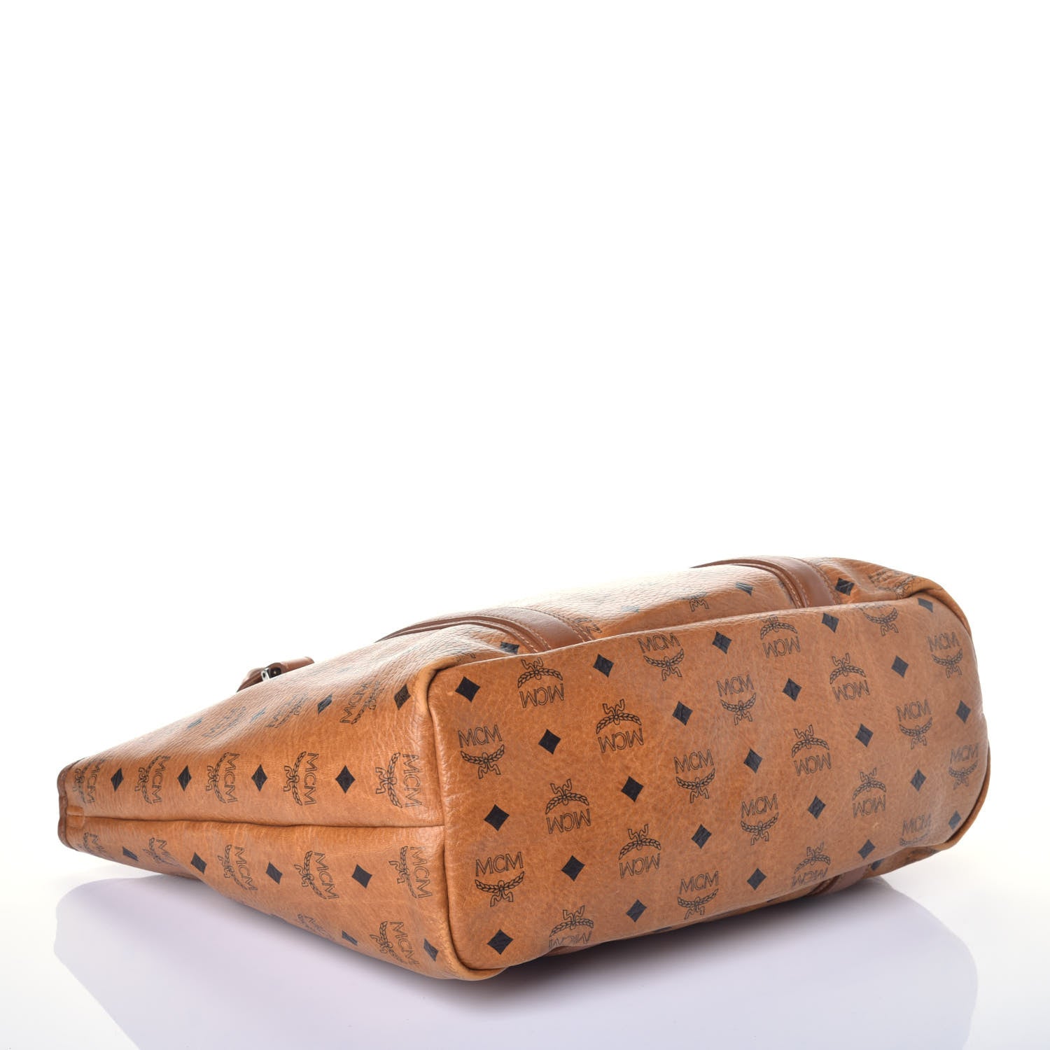 MCM Visetos Shopping Tote Cognac 4 of 9