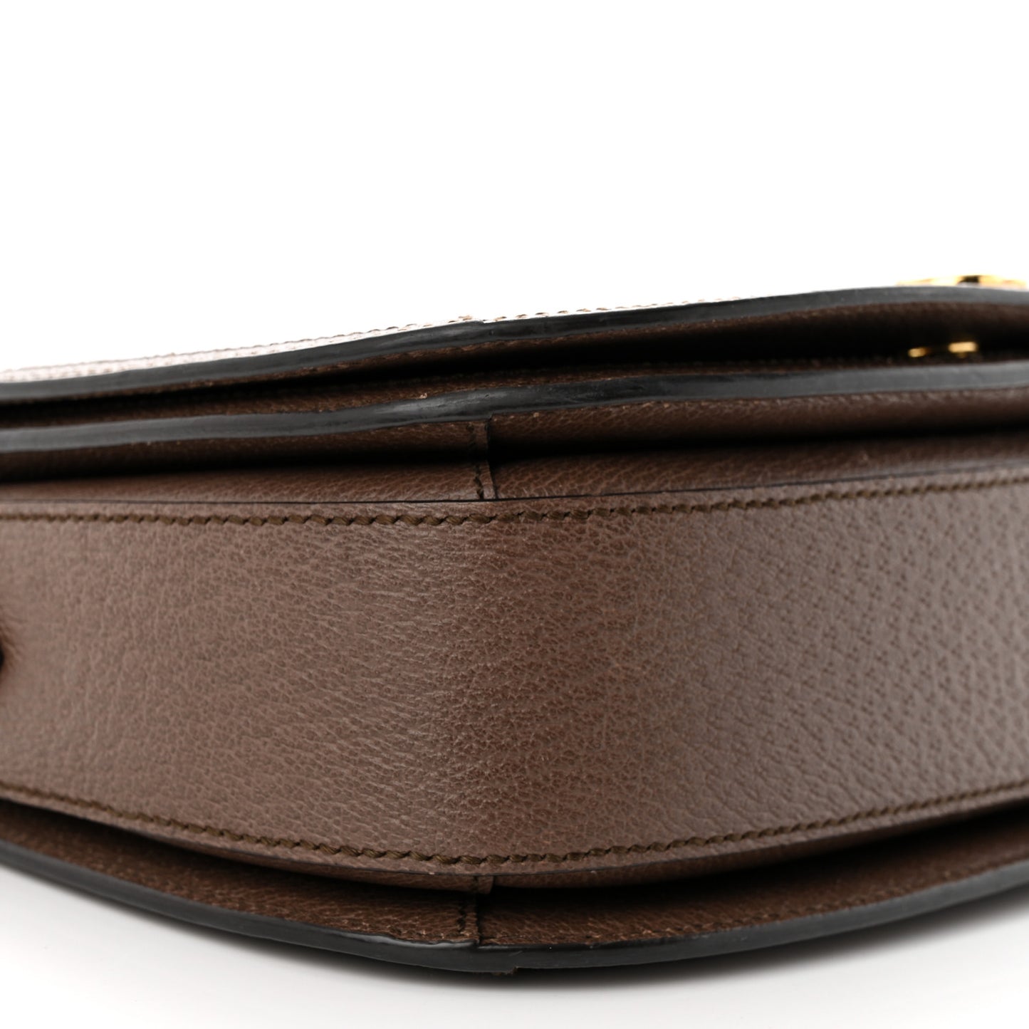 GG Supreme Monogram Web Small Ophidia Flap Messenger Bag Brown