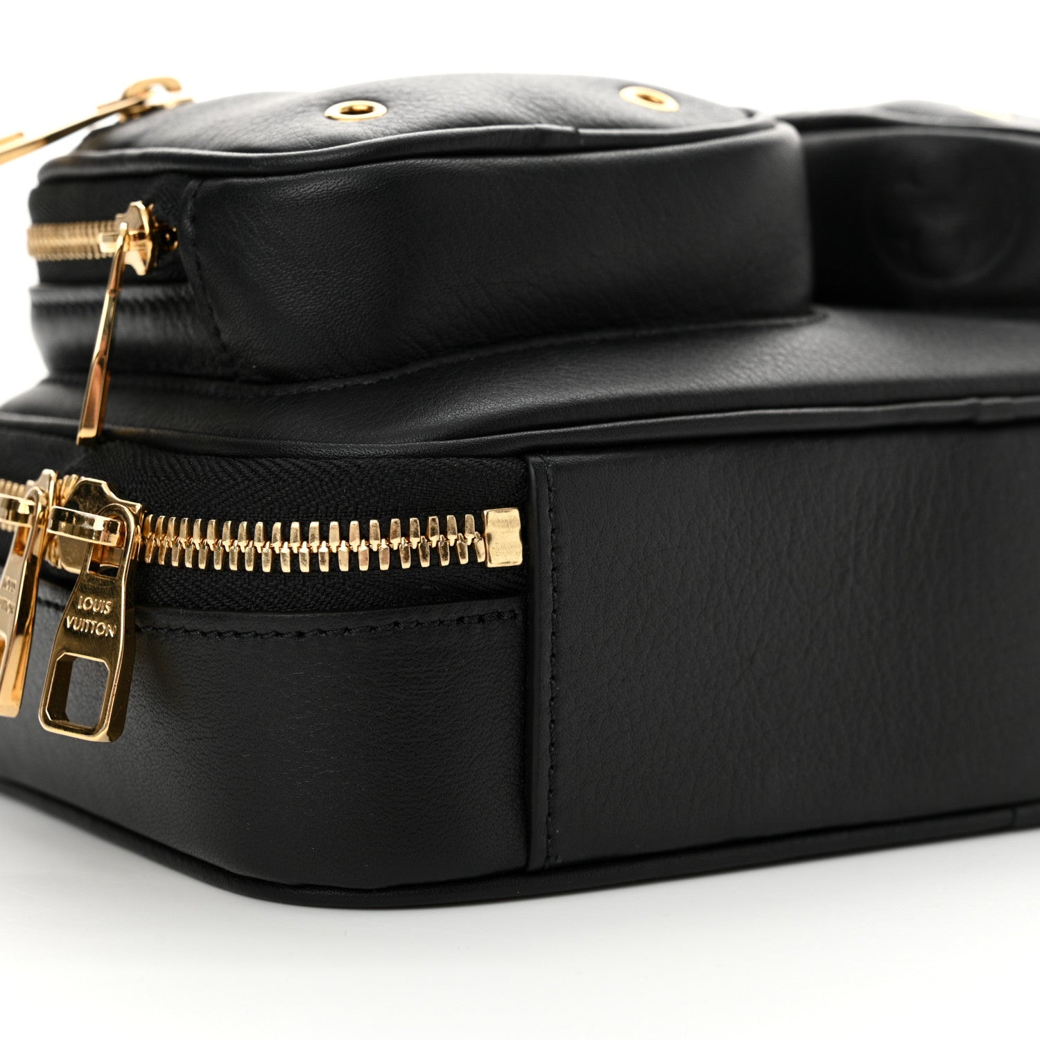 Louis Vuitton Calfskin Monogram Embossed Utility Crossbody Black 8 of 9