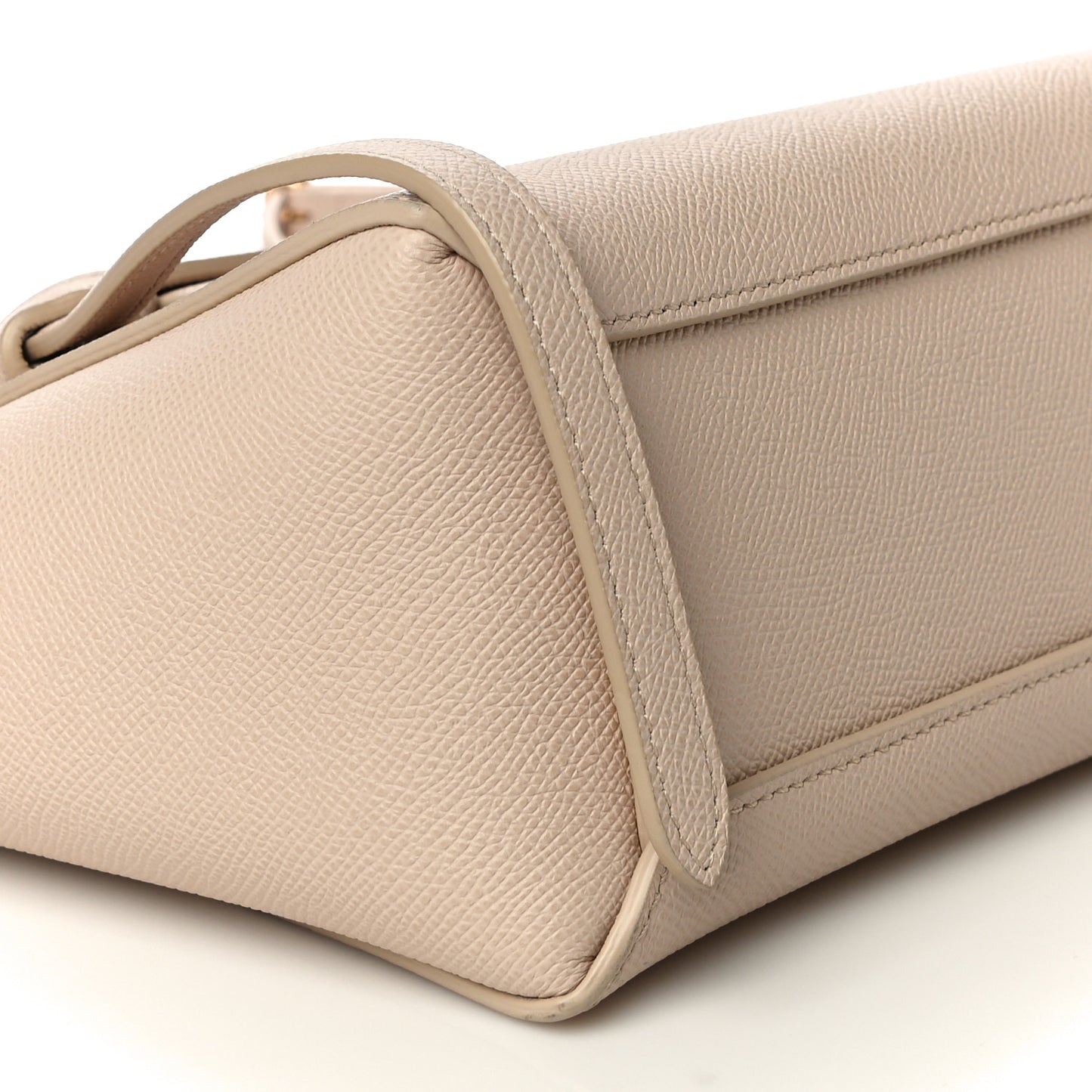 Grained Calfskin Nano Belt Bag Powder