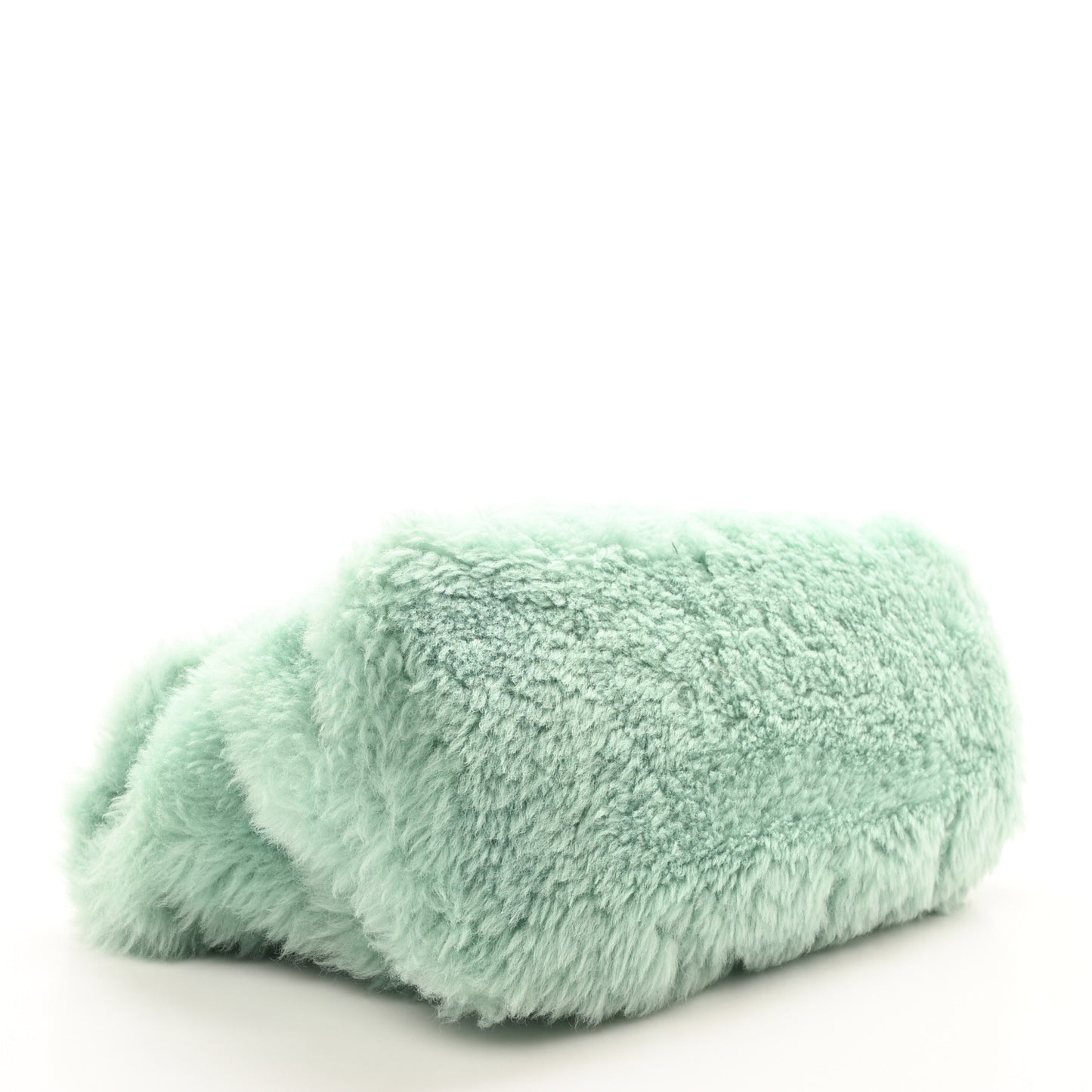 Merino Shearling Lambskin Quilted Small Loulou Puffer Monogram Chain Satchel Iced Mint