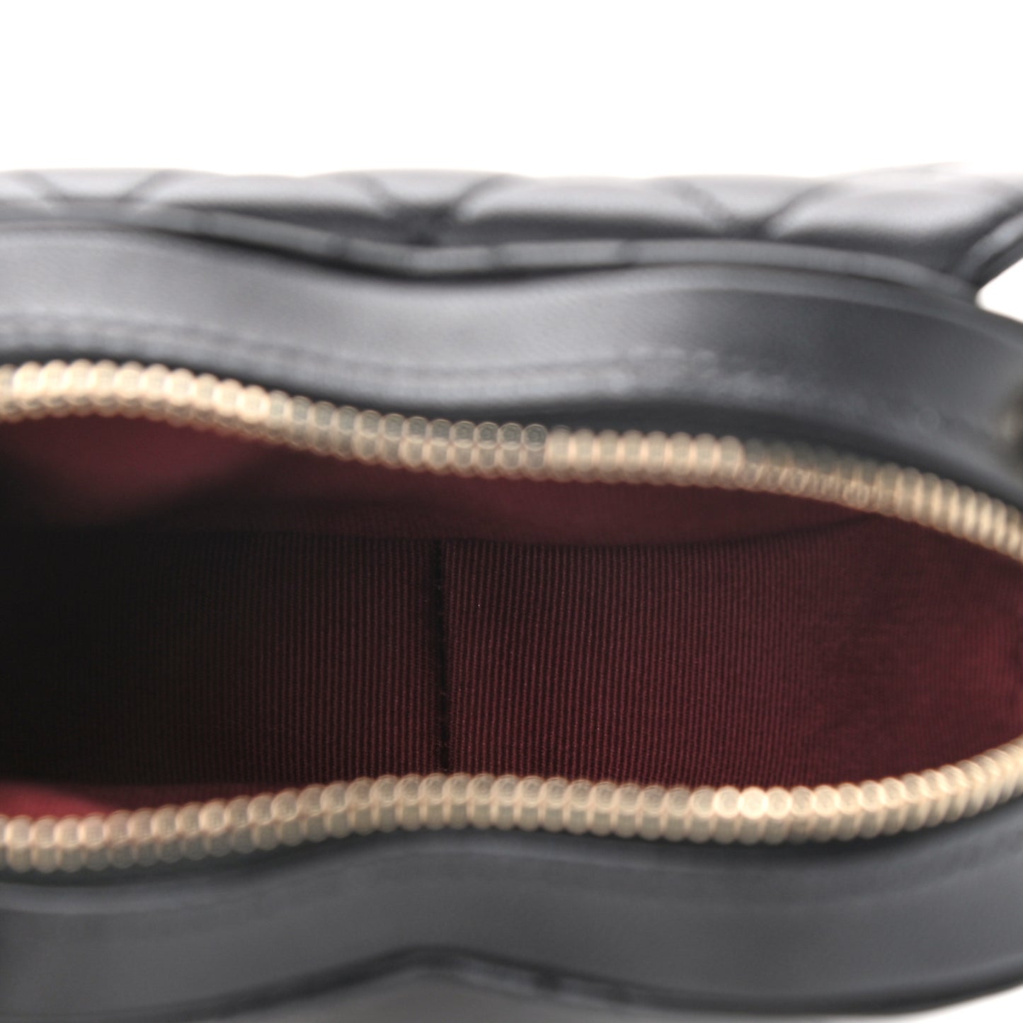 Lambskin Quilted CC In Love Heart Clutch With Chain Black