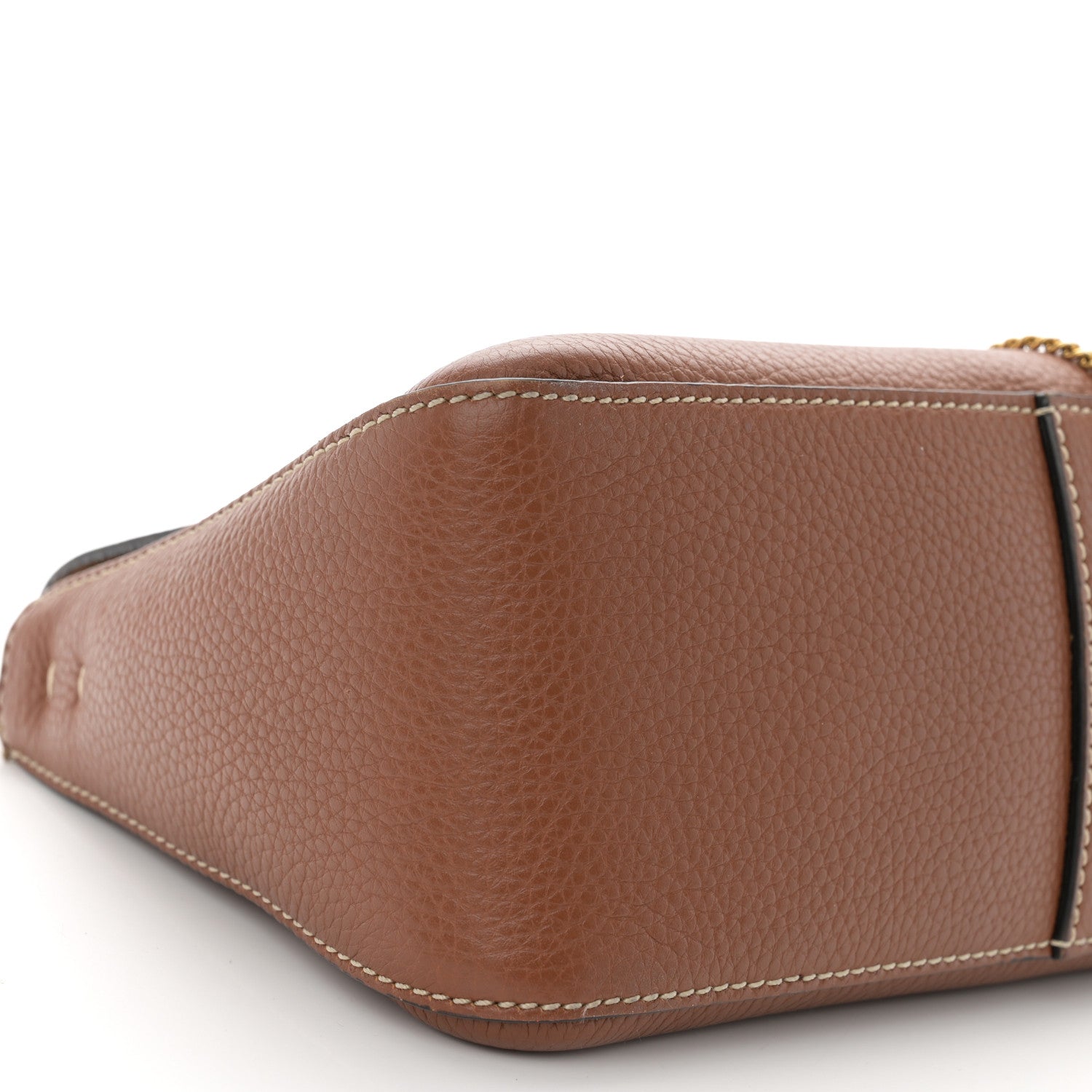 Valentino Garavani Pebbled Calfskin Small VRing Shoulder Bag Saddle Brown 8 of 10