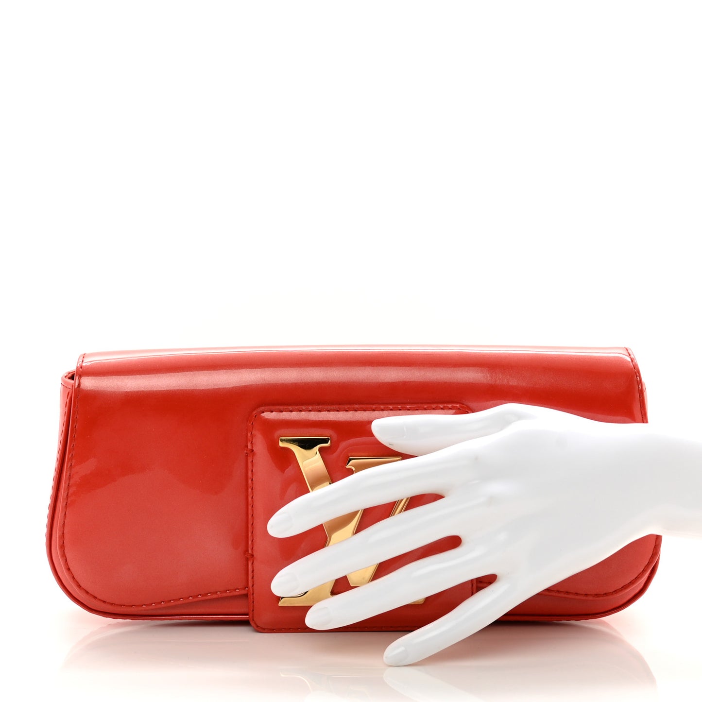 Patent Sobe Clutch Orange Sunset