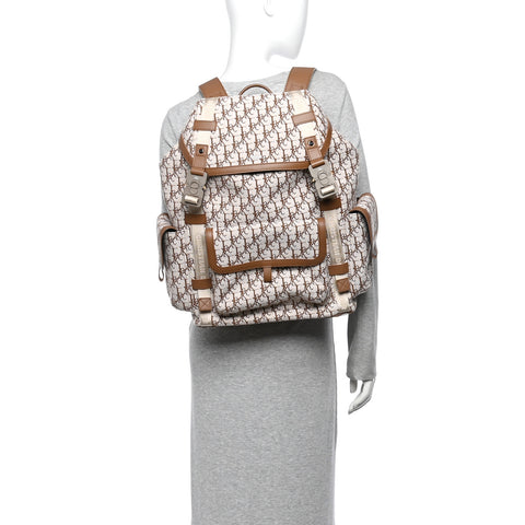 X CACTUS JACK Calfskin Hit The Road Logo Backpack Beige