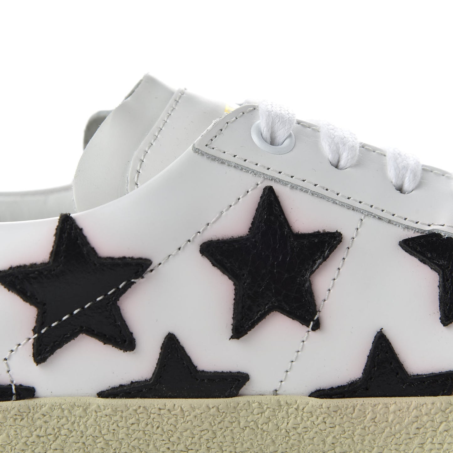 Calfskin Star Court Sneakers 39.5 White Black