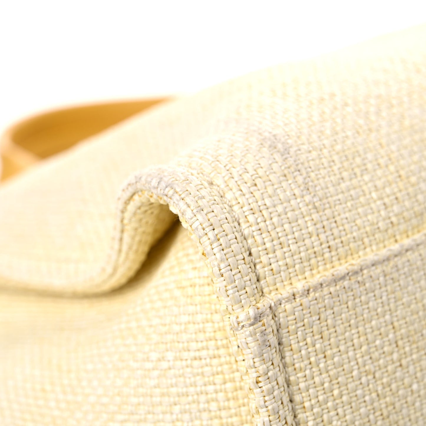 Woven Straw Raffia Medium Deauville Tote Yellow