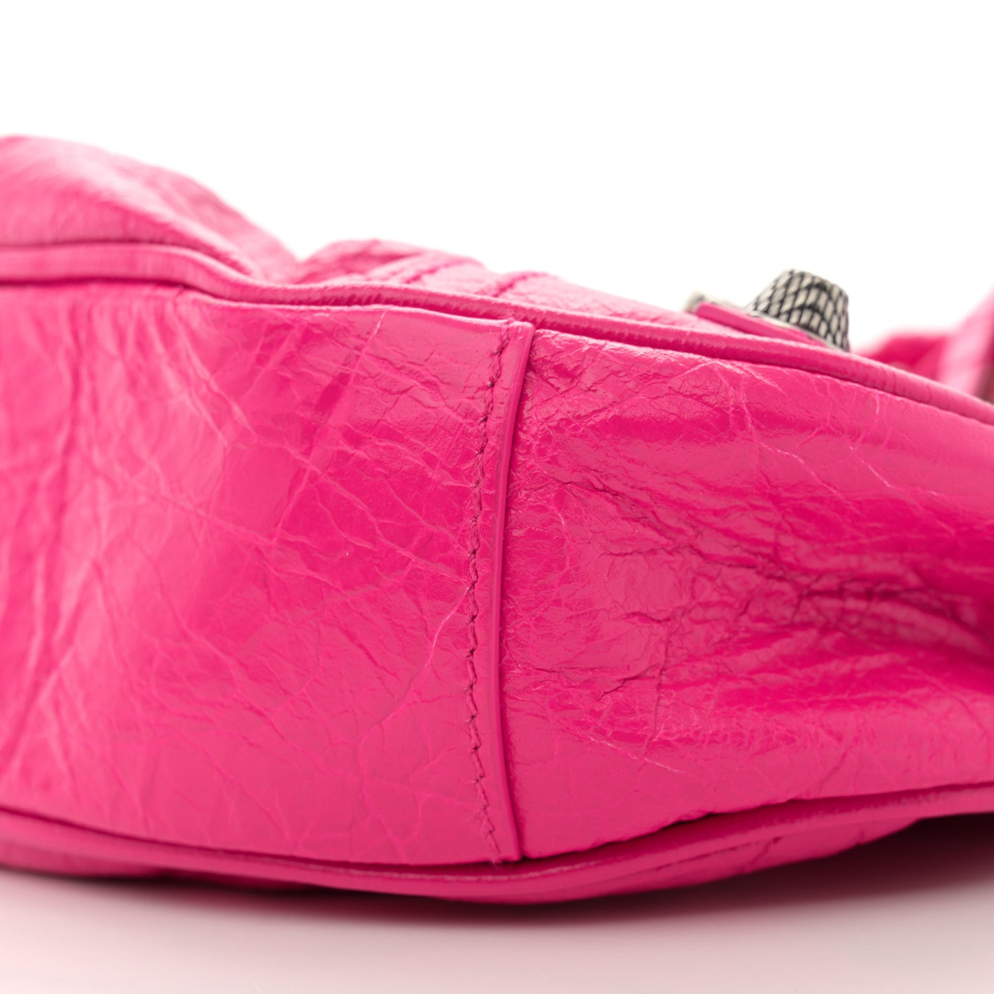 Agneau Arena Le Cagole Shoulder Bag XS Hot Pink