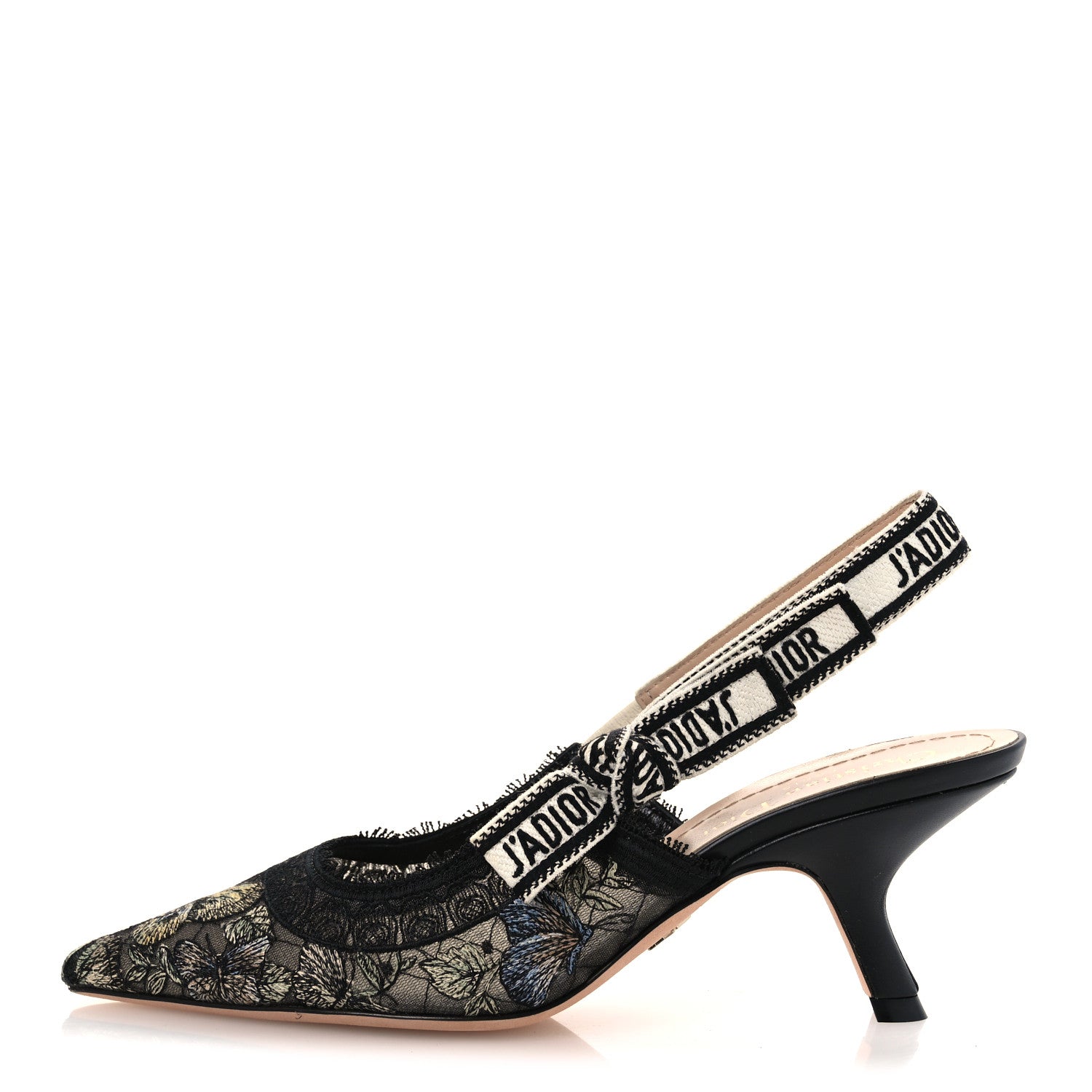 Christian Dior Mesh Butterly Embroidered J'Adior Slingback 65mm
