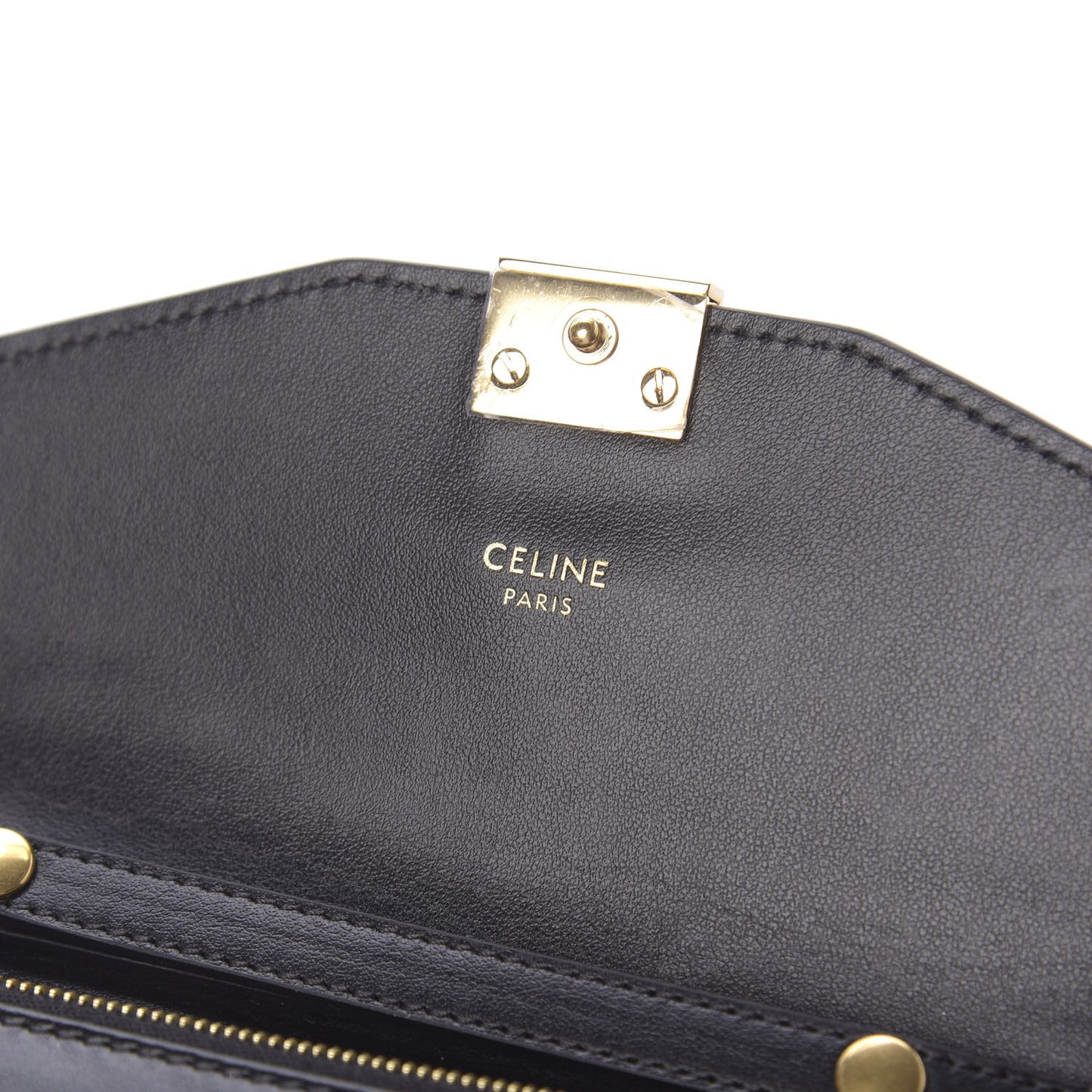 Calfskin C Wallet On Chain Bag Black