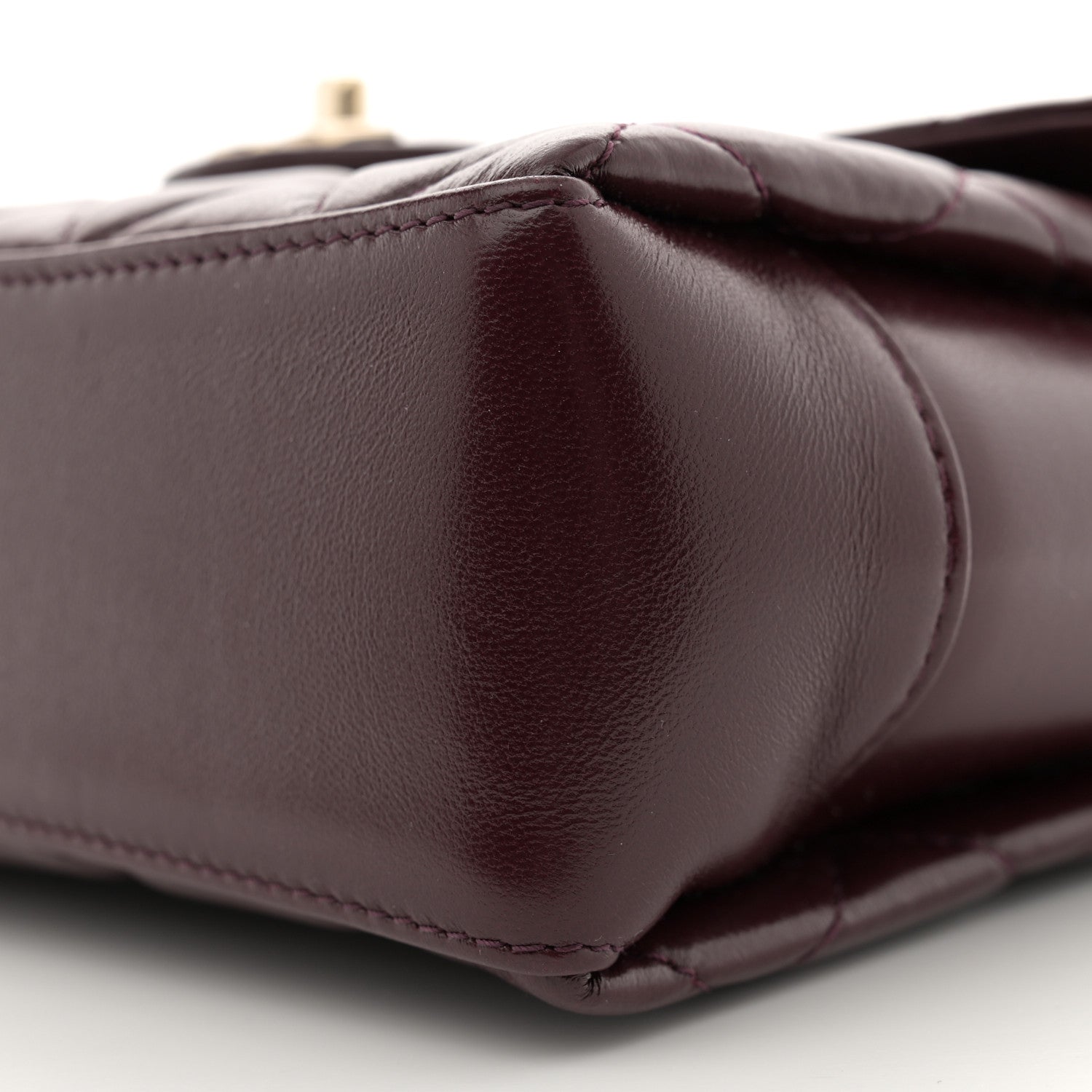 Chanel Lambskin CC Flap Top Handle Bag Burgundy 10 of 10