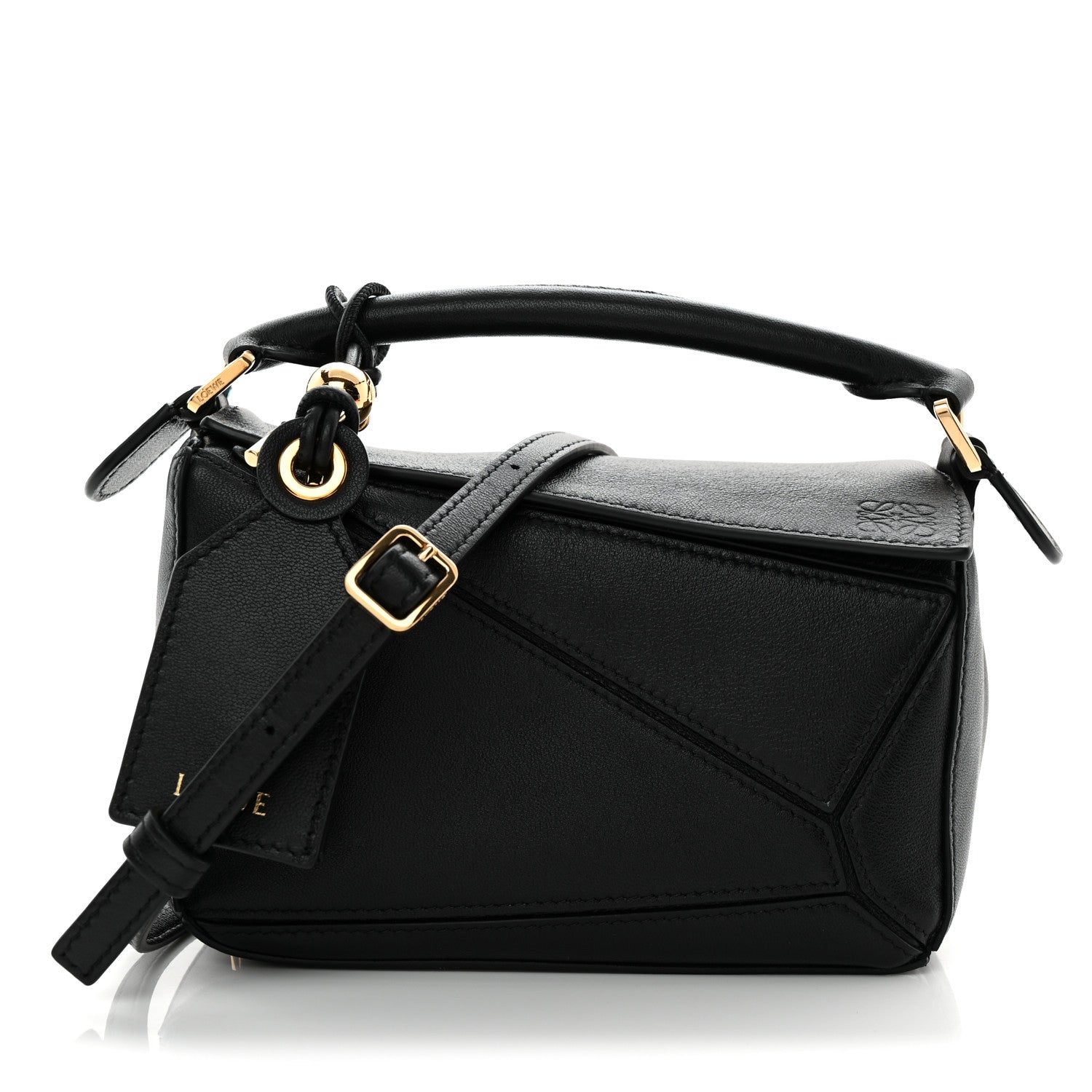 Loewe Nappa Lambskin Featherlight Mini Puzzle Bag Black 1893661