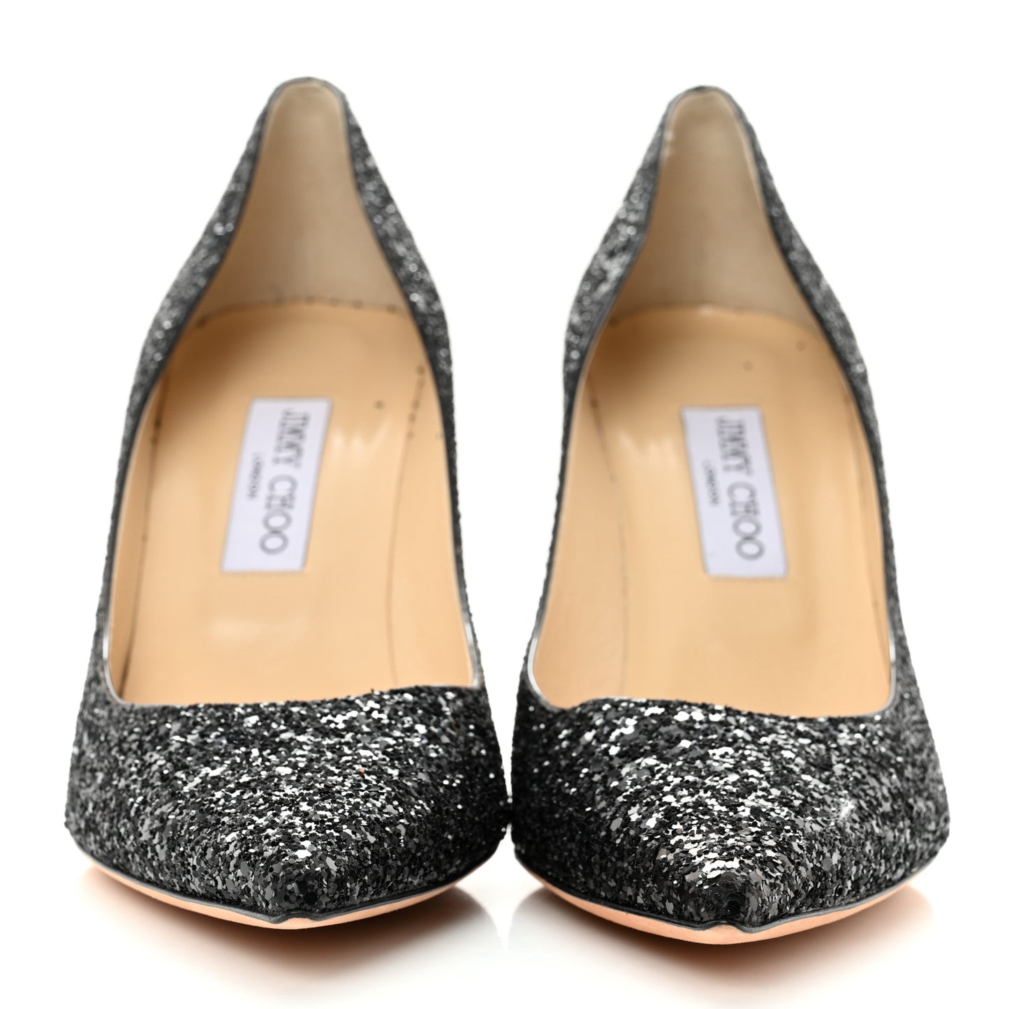 Coarse Glitter Pointy Toe Romy 85 Pumps 41 Black