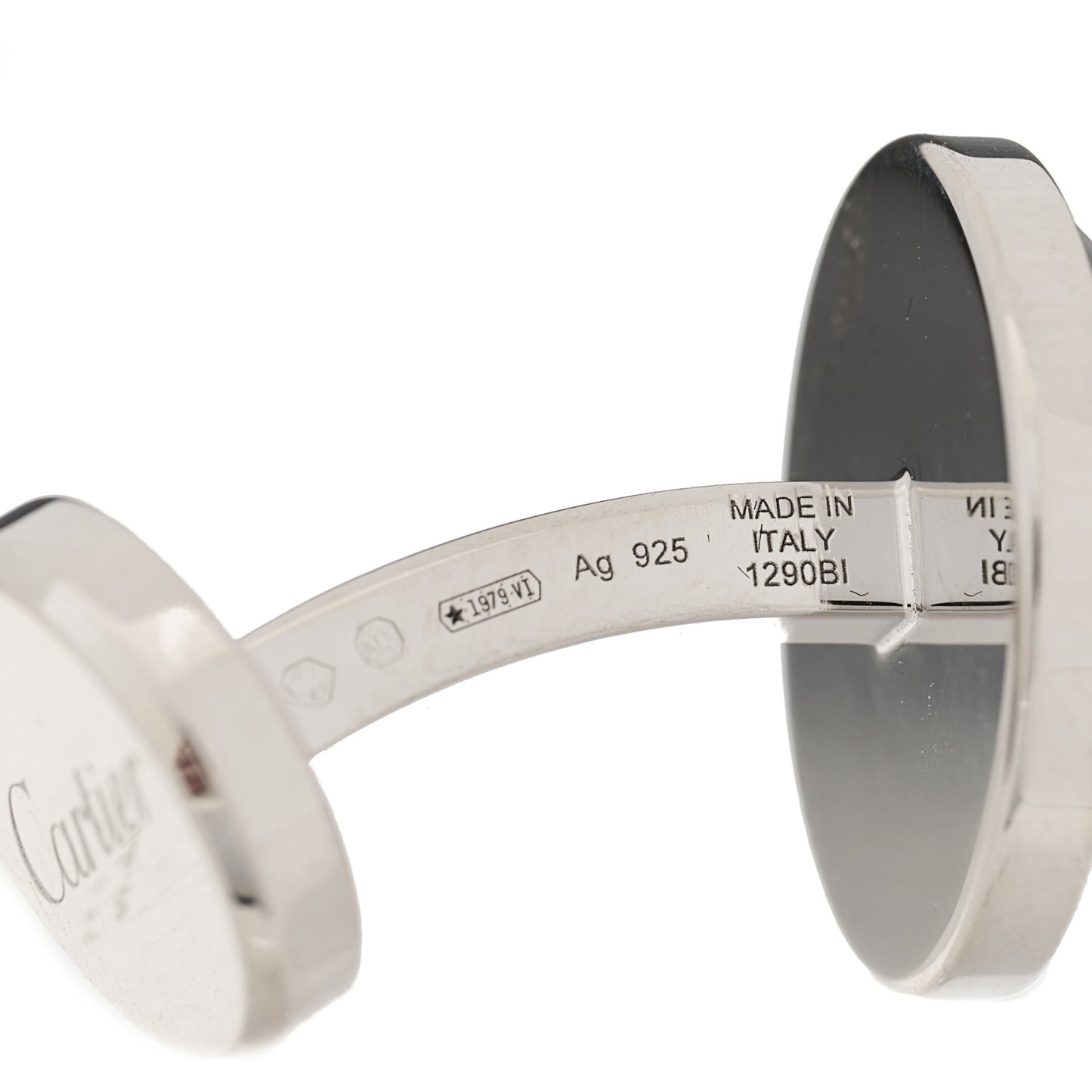 Sterling Silver Palladium C de Cartier Cufflinks