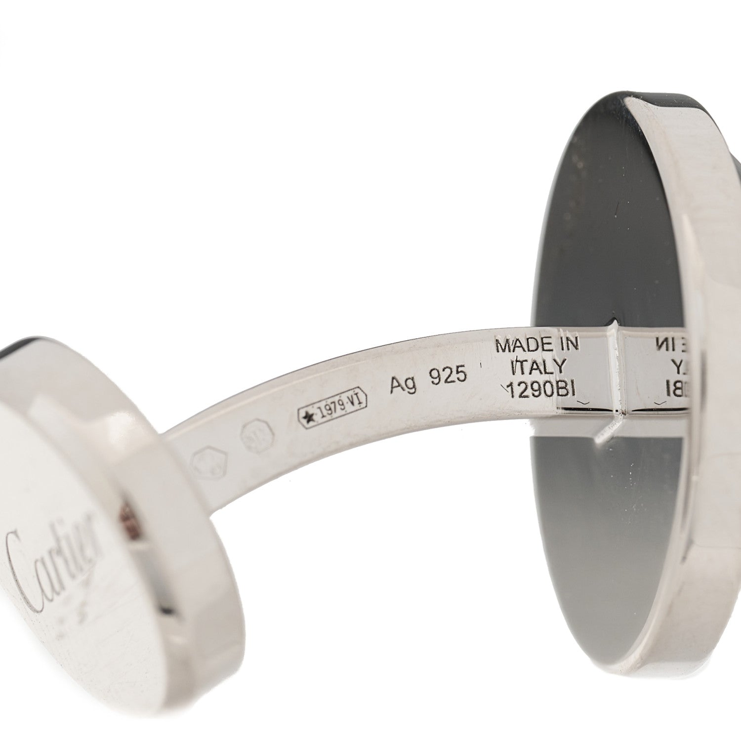 Cartier Sterling Silver Palladium C de Cartier Cufflinks 6 of 6