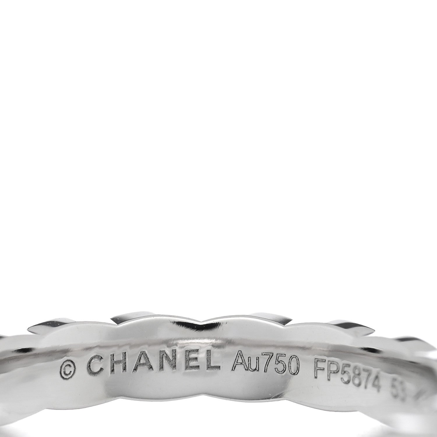 Chanel 18K White Gold Mini Coco Crush Ring 53 6.25 4 of 4