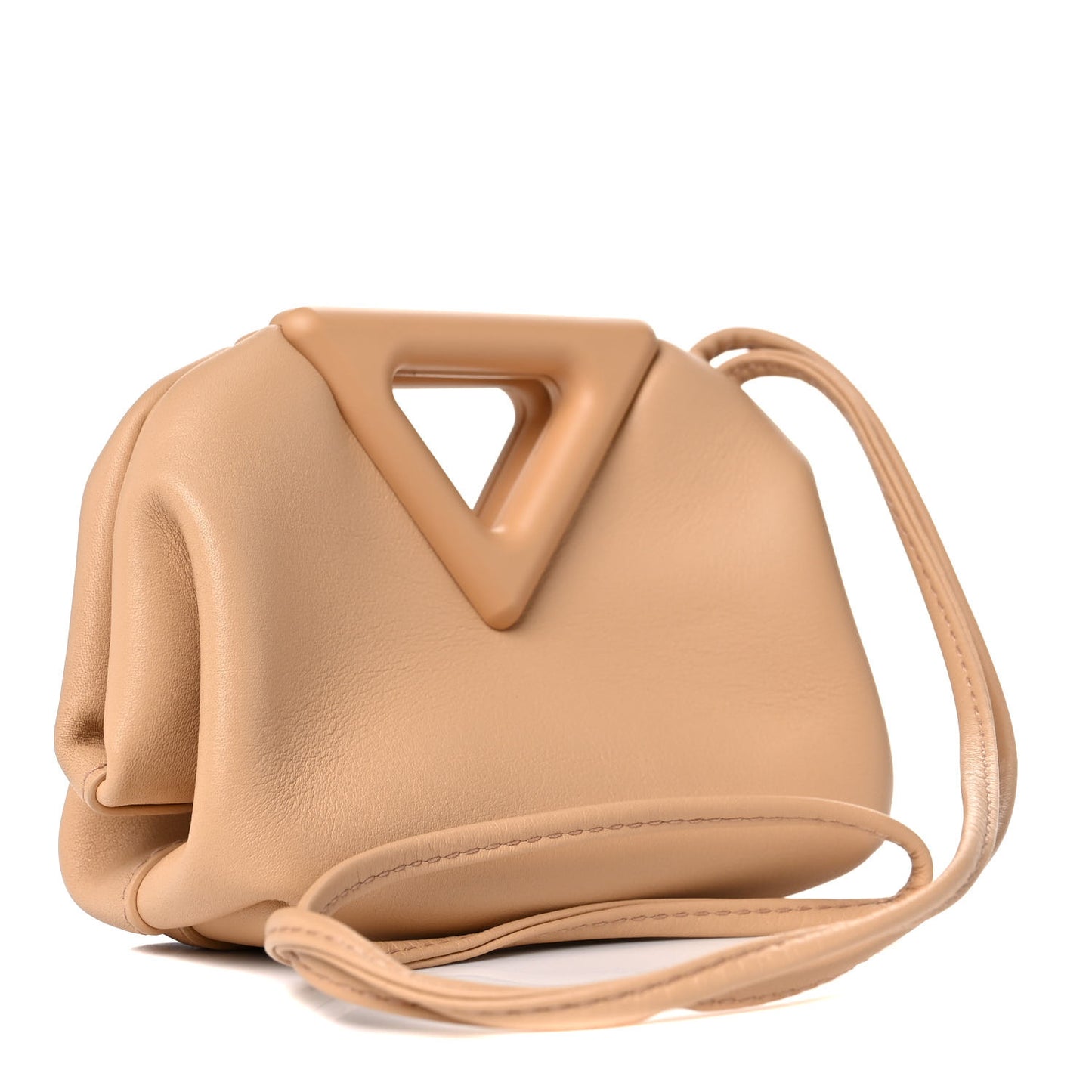Calfskin The Point Coin Purse Almond