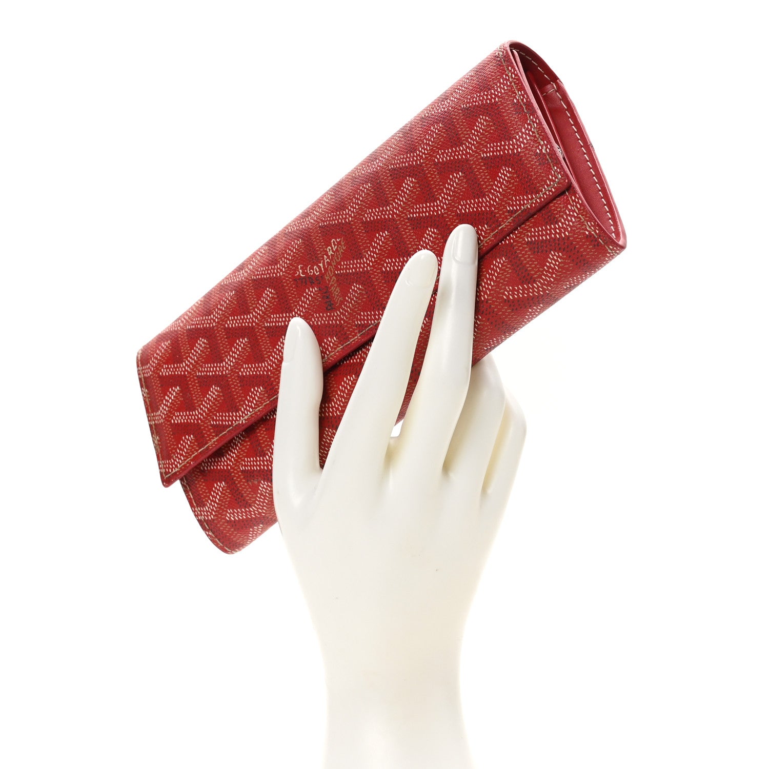 Goyard Goyardine Varenne Long Wallet Red 2 of 8