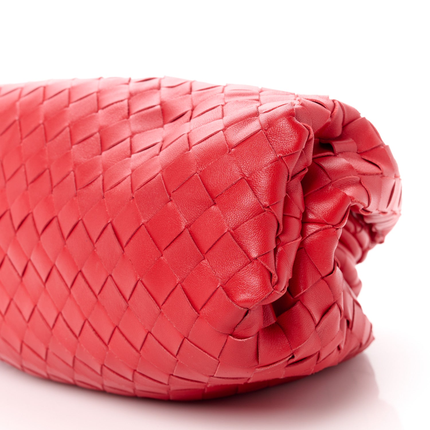 Bottega Veneta Nappa Maxi Intrecciato The Pouch Oversized Clutch Bright Red 11 of 11
