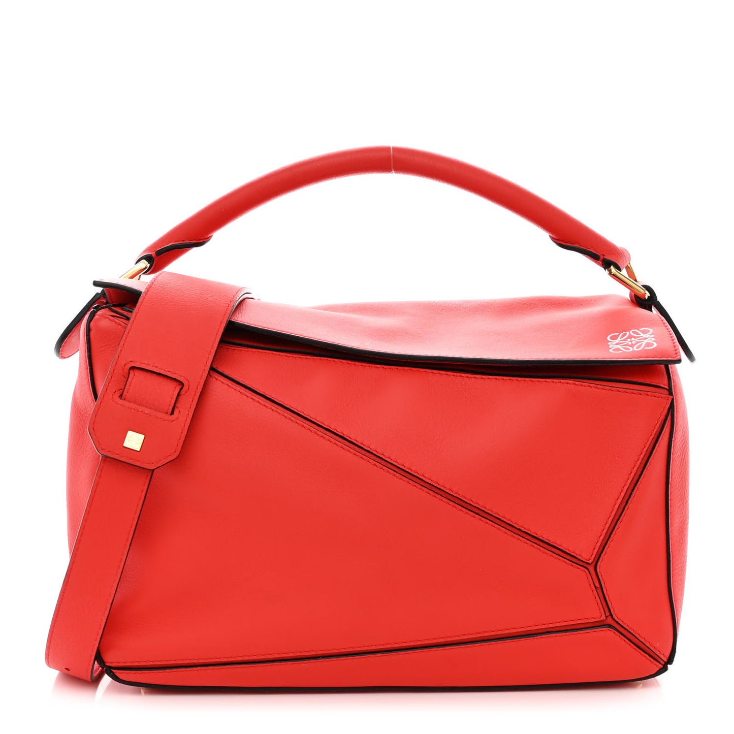 Calfskin Medium Puzzle Bag Scarlet
