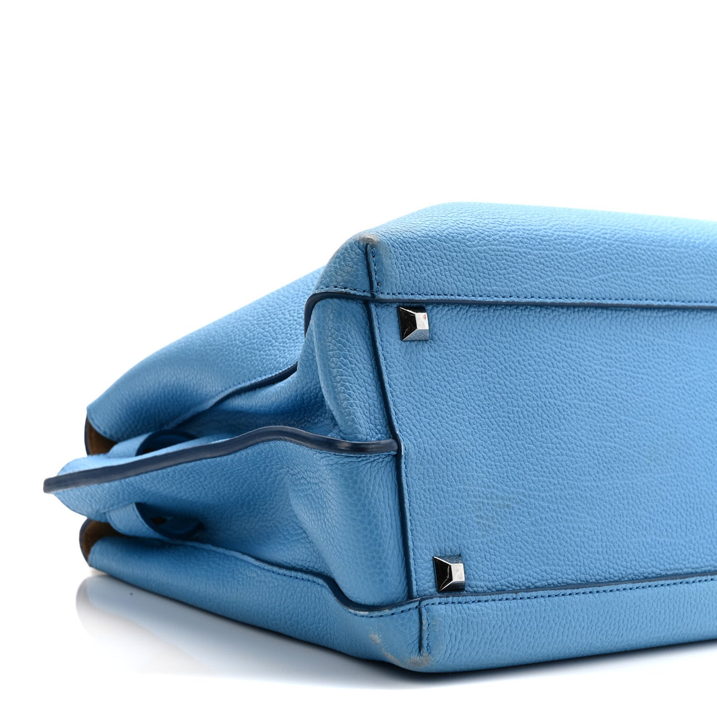 Grained Calfskin Mini Milla Tote Tile Blue