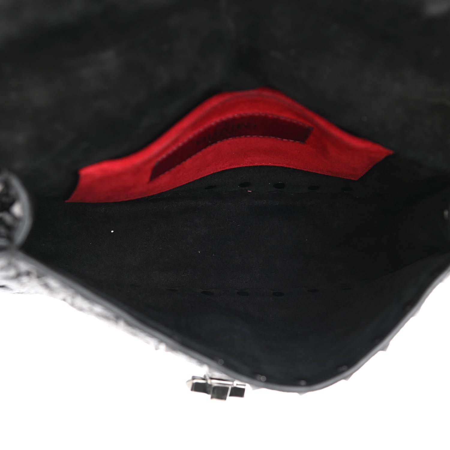 Valentino Garavani Craquele Nappa Small Rockstud Spike Shoulder Bag Black 4 of 11