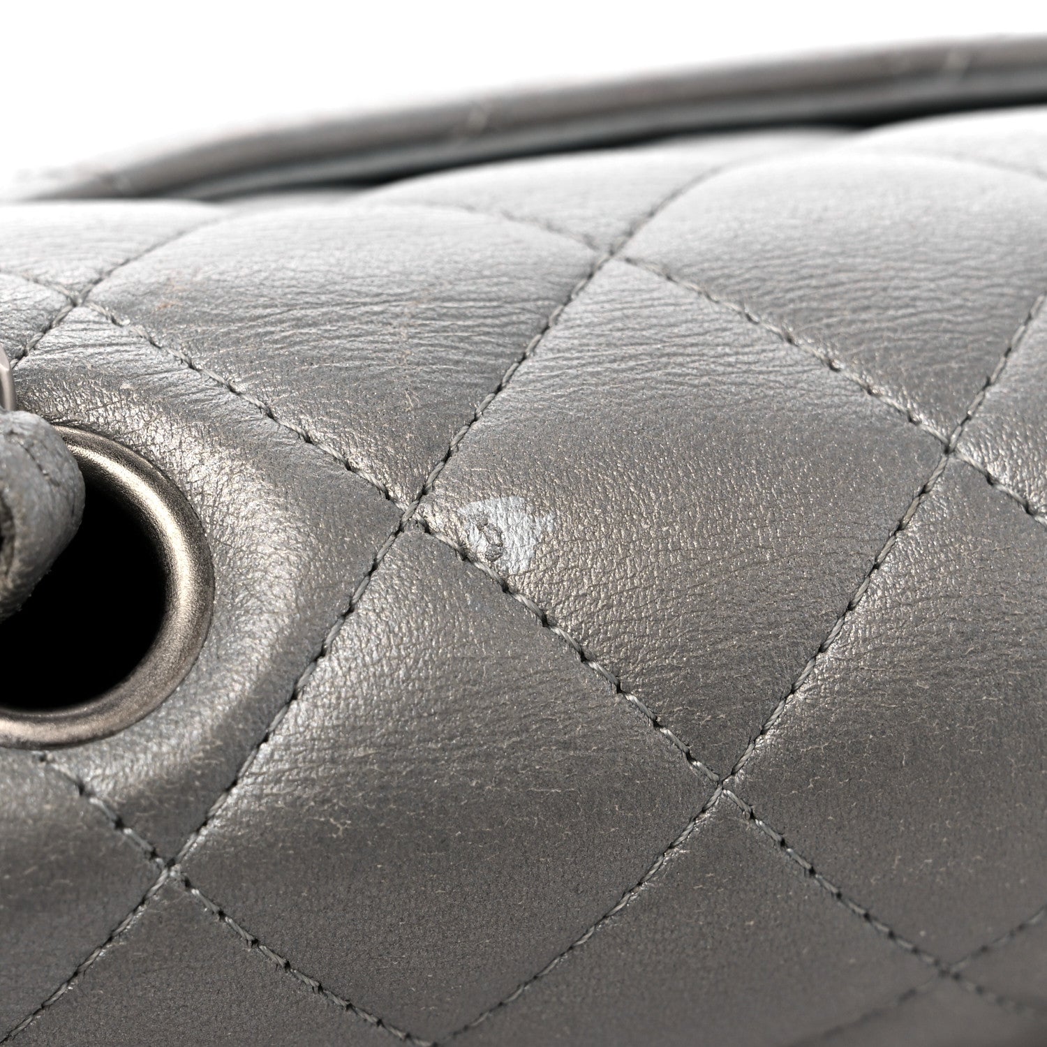 Chanel Metallic Calfskin Quilted Mini Rectangular Flap Ruthenium 15 of 15