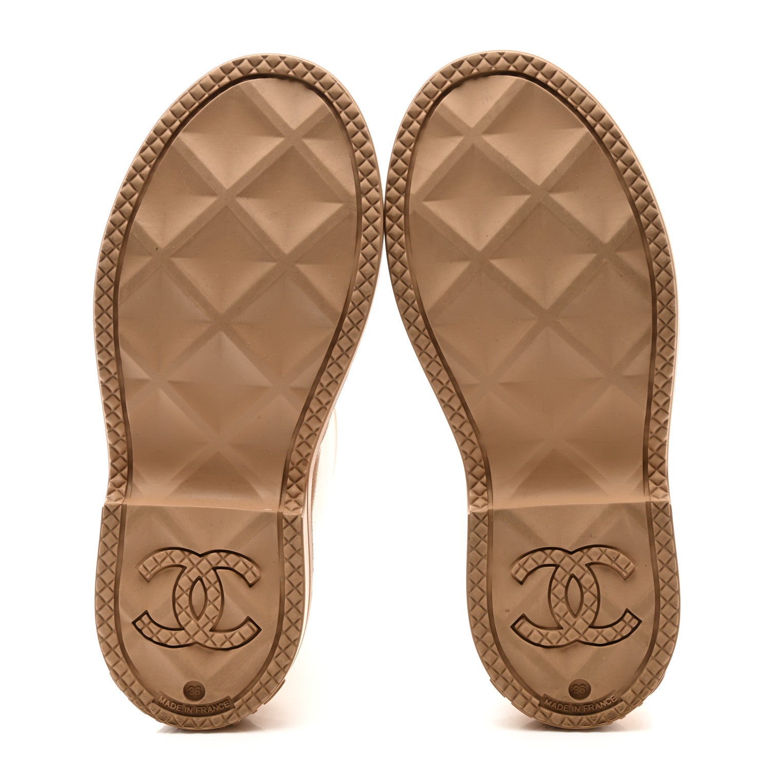 Chanel Caoutchouk CC High Boots 36 Beige 5 of 9