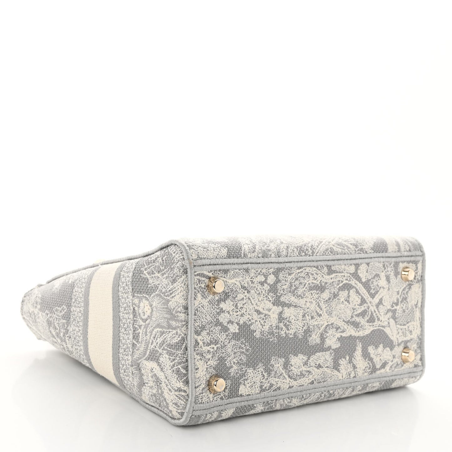 Canvas Toile De Jouy Reverse Embroidered Medium Lady D-Lite Gray