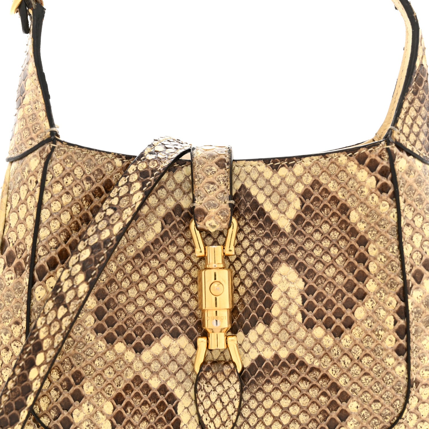 Gucci Snakeskin Mini Jackie 1961 Hobo Beige 8 of 18