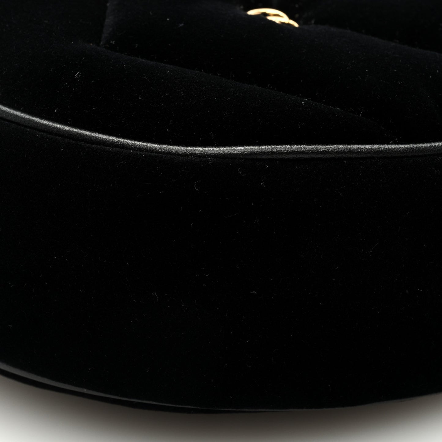 Velvet Matelasse Double G Studs Torchon GG Marmont Half Moon Hobo Black