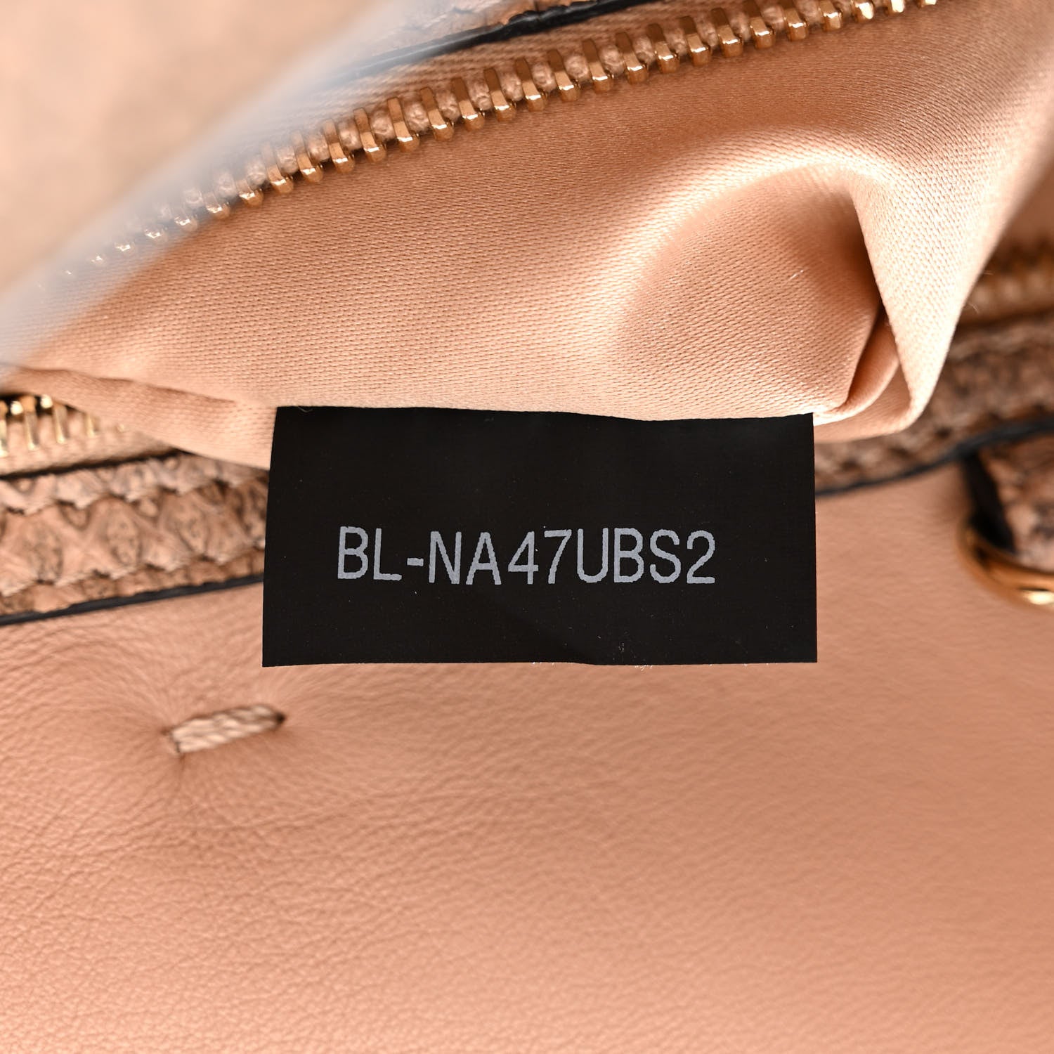Valentino Garavani Snakeskin Small Demilune Double Handle Satchel Beige 7 of 10