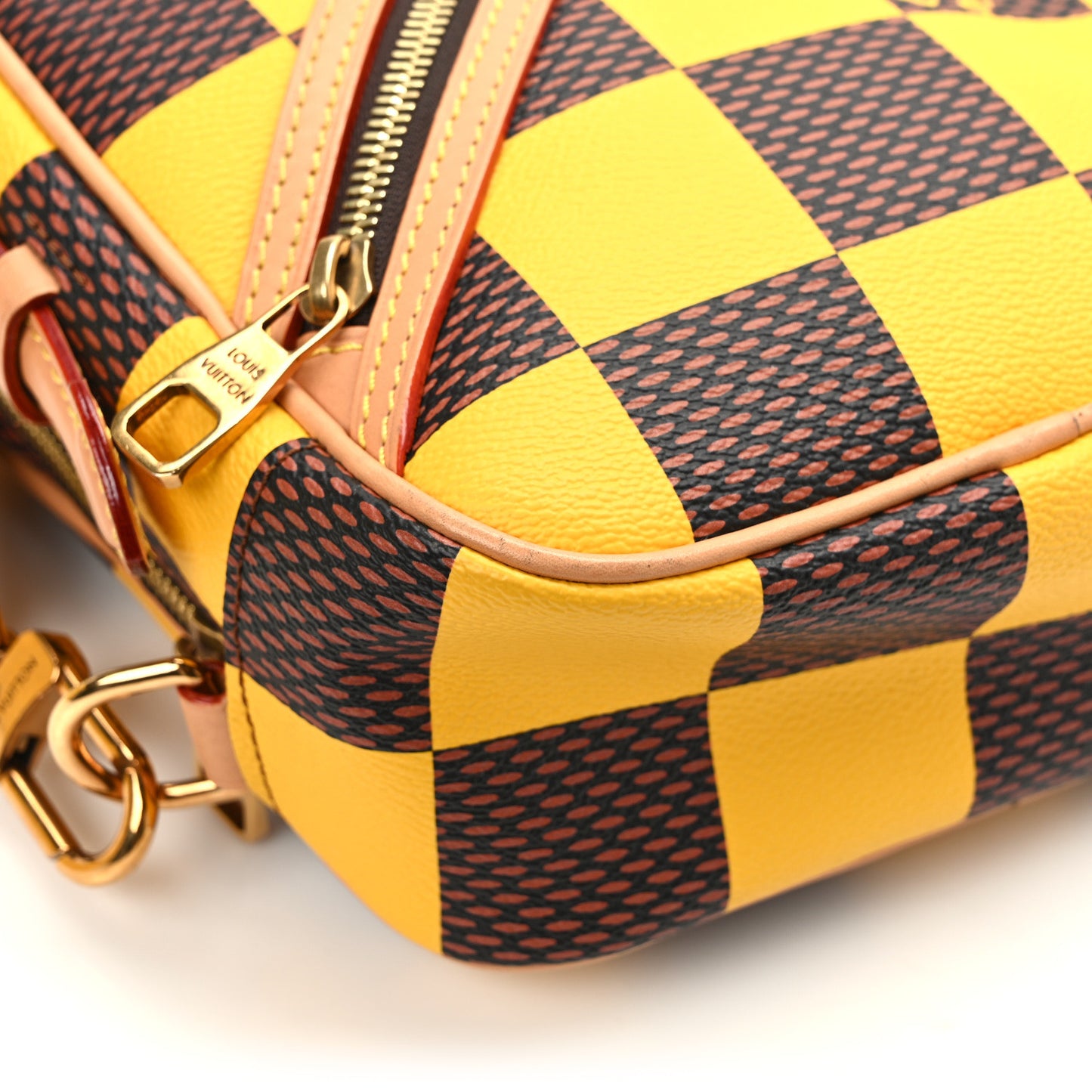 Damier Pop Chess Messenger Jaune Mat