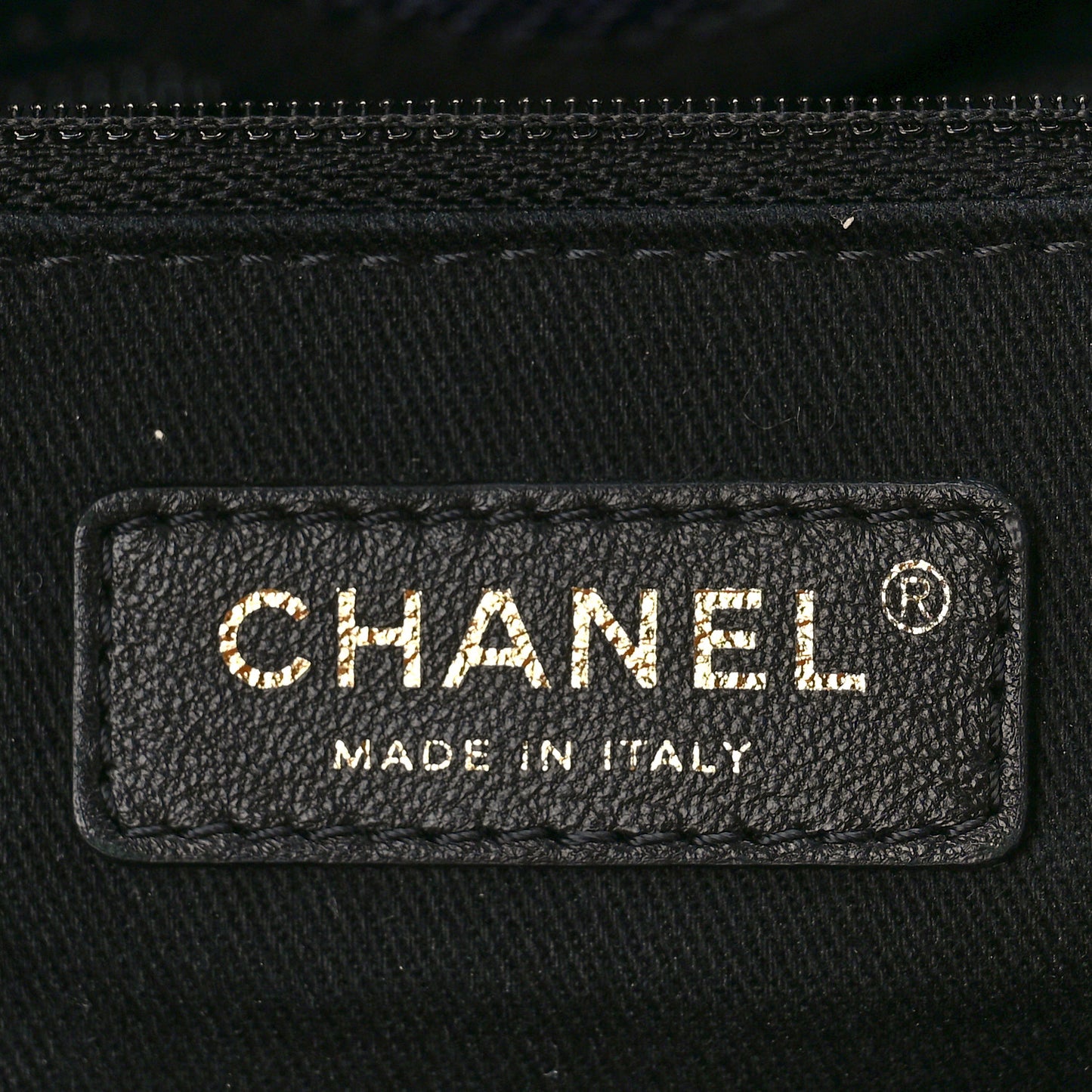 Mixed Fibers Calfskin Medium Deauville Tote Black