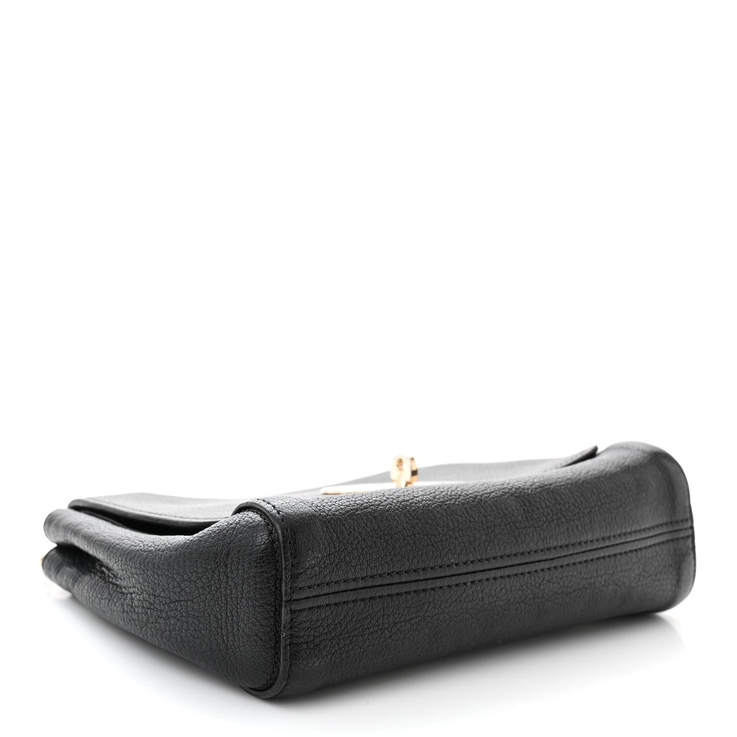 Glossy Goatskin Small Lily Flap Black