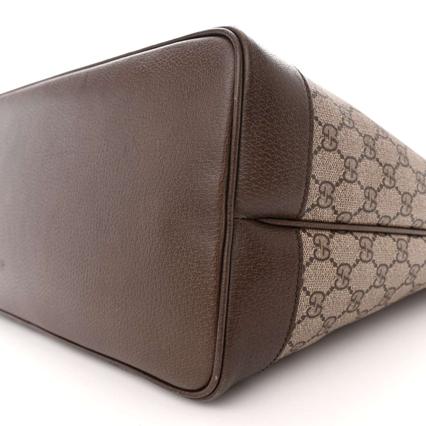 GG Supreme Monogram Textured Dollar Calfskin Web Large Ophidia Tote Beige Ebony New Acero