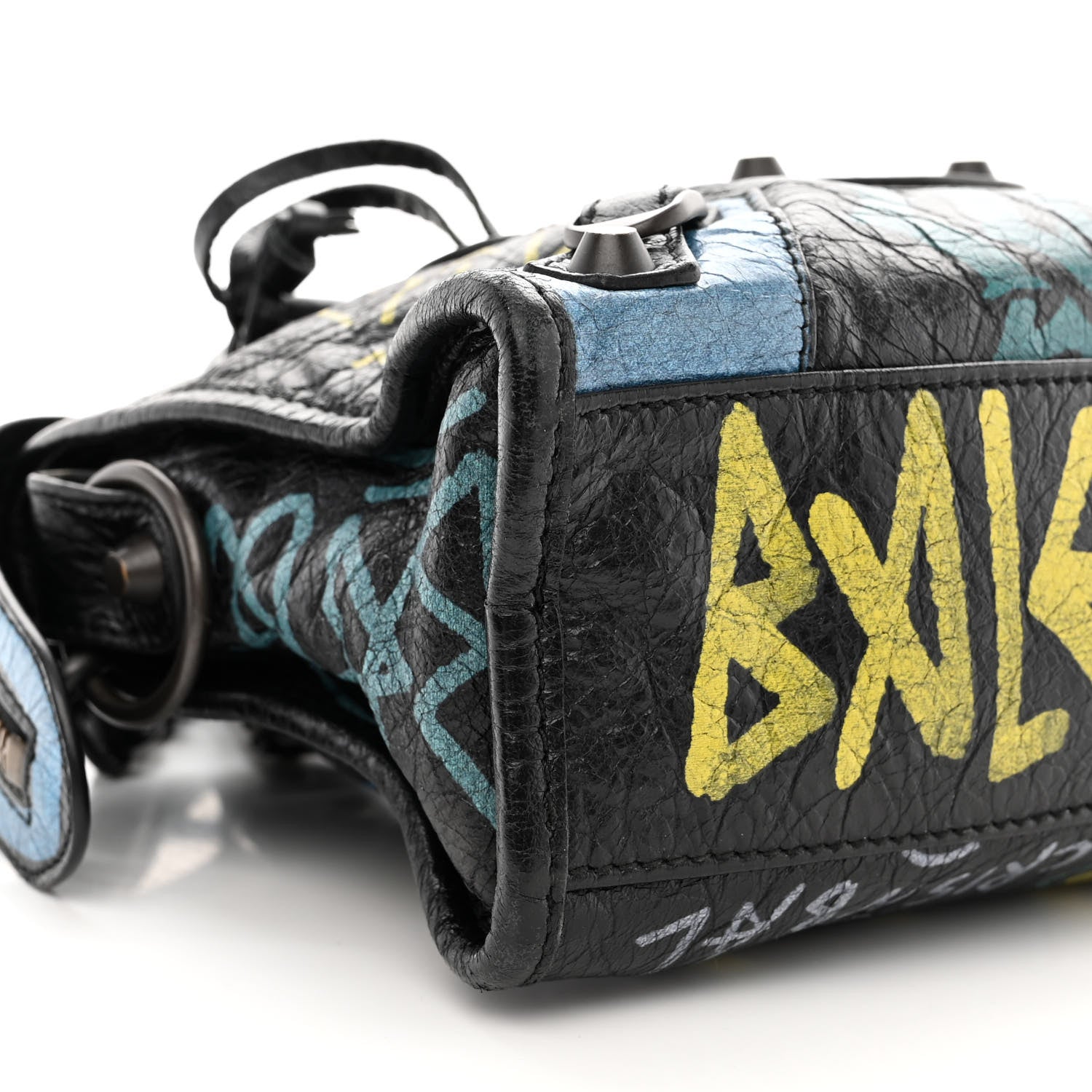 Balenciaga Agneau Arena Graffiti All Over Classic Hardware Mini City Black Multicolor 9 of 10