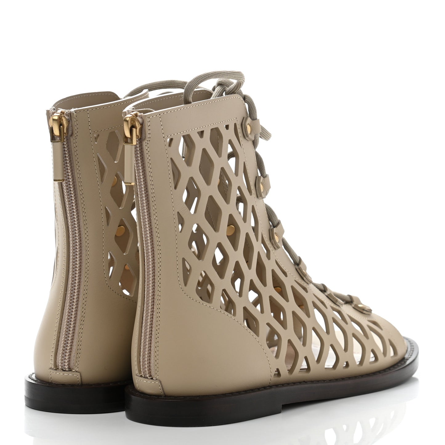 Calfskin D-Trap Sandals 37 Corde